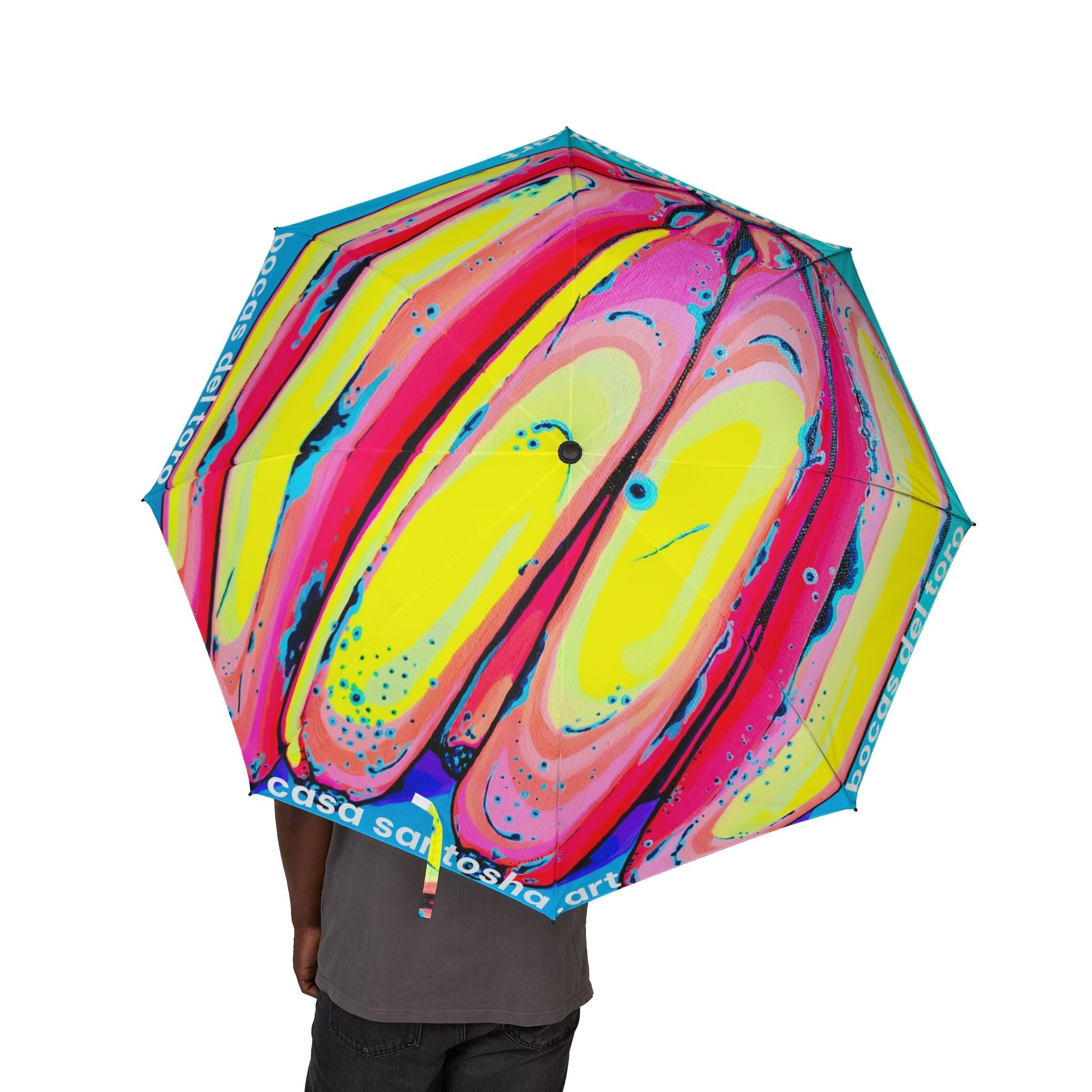 Neon Fat Bananas Umbrella - Foldable & Stylish Rain Gear