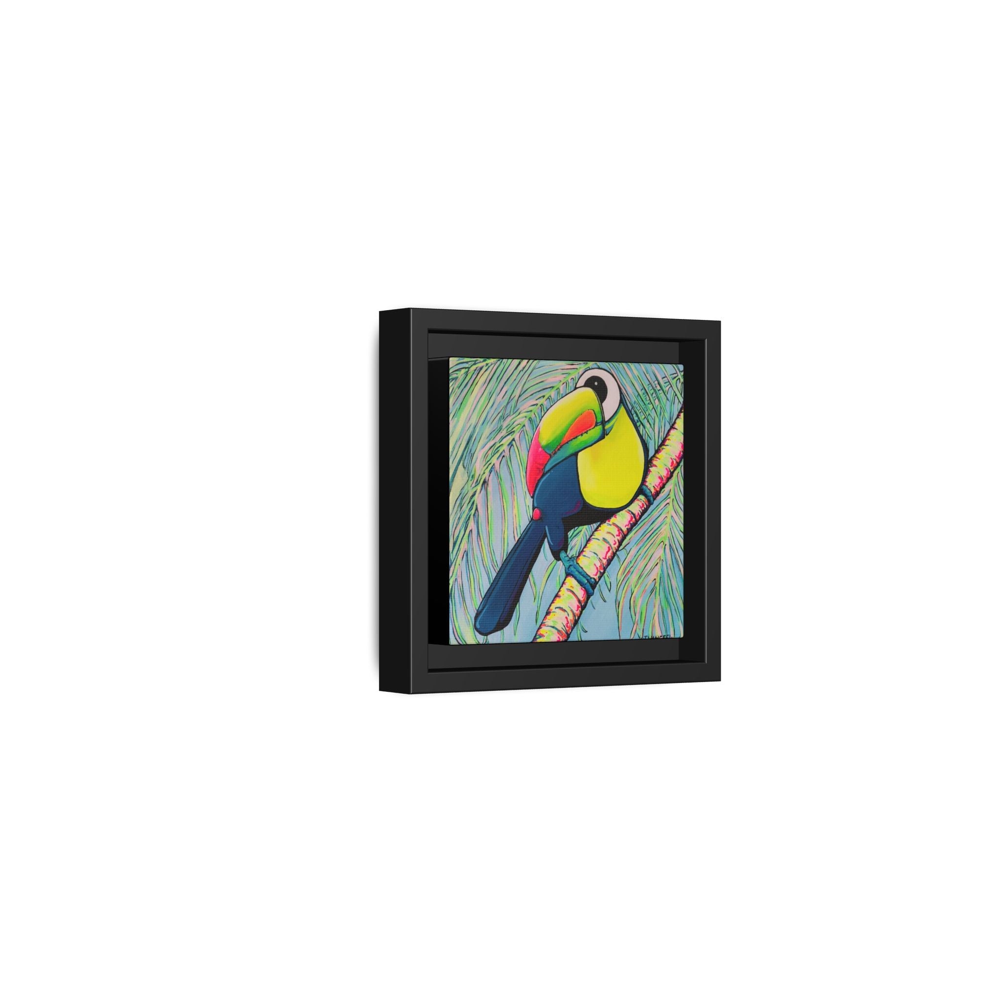 Framed Cyclops Toucan Canvas Print