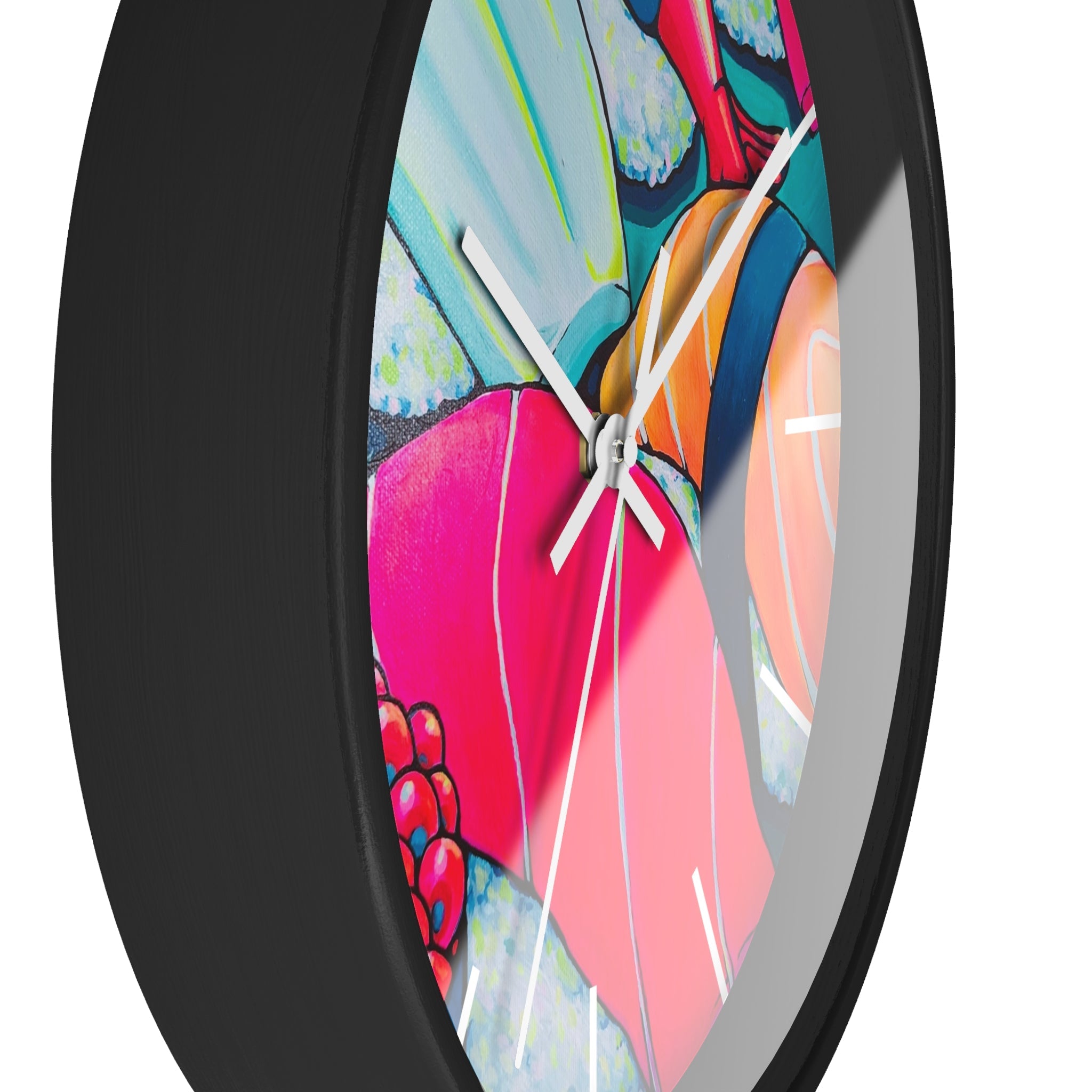 Neon Sushi Pop Art Wall Clock