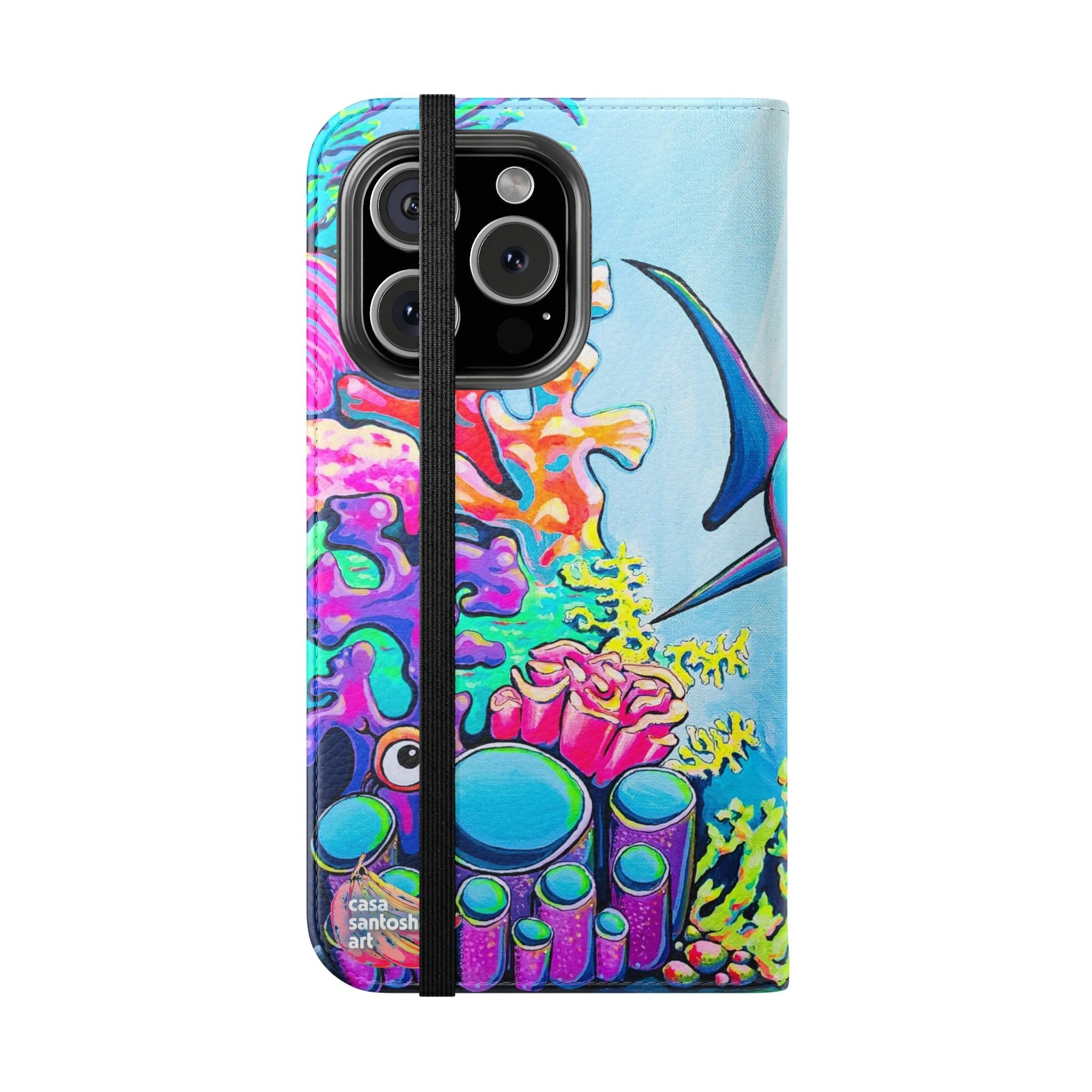 Cyclops Shark Flip Phone Case – Wallet Cover with Card Slots