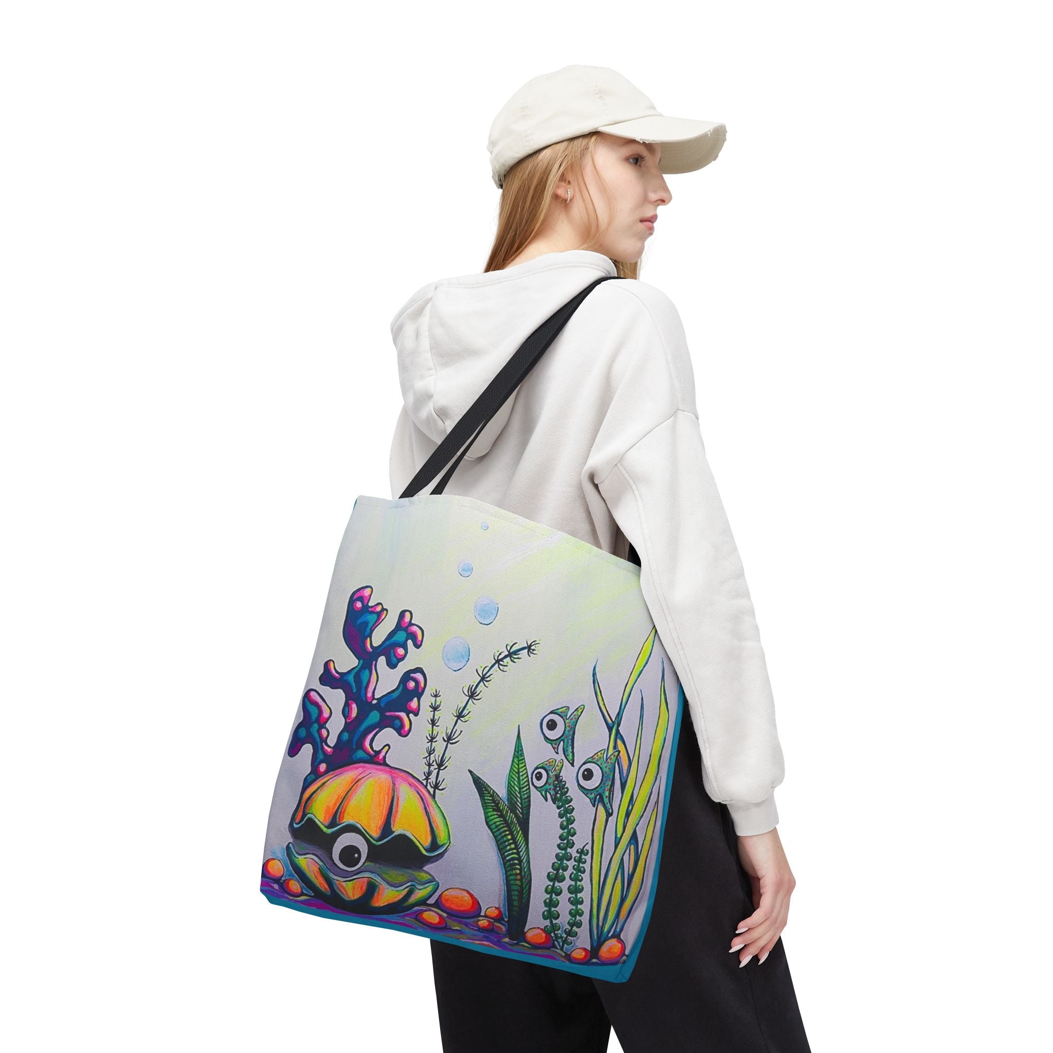Premium Cyclops Clam Tote Bag, Original Artist Design, Reusable Shopping Tote,  Eco-Friendly