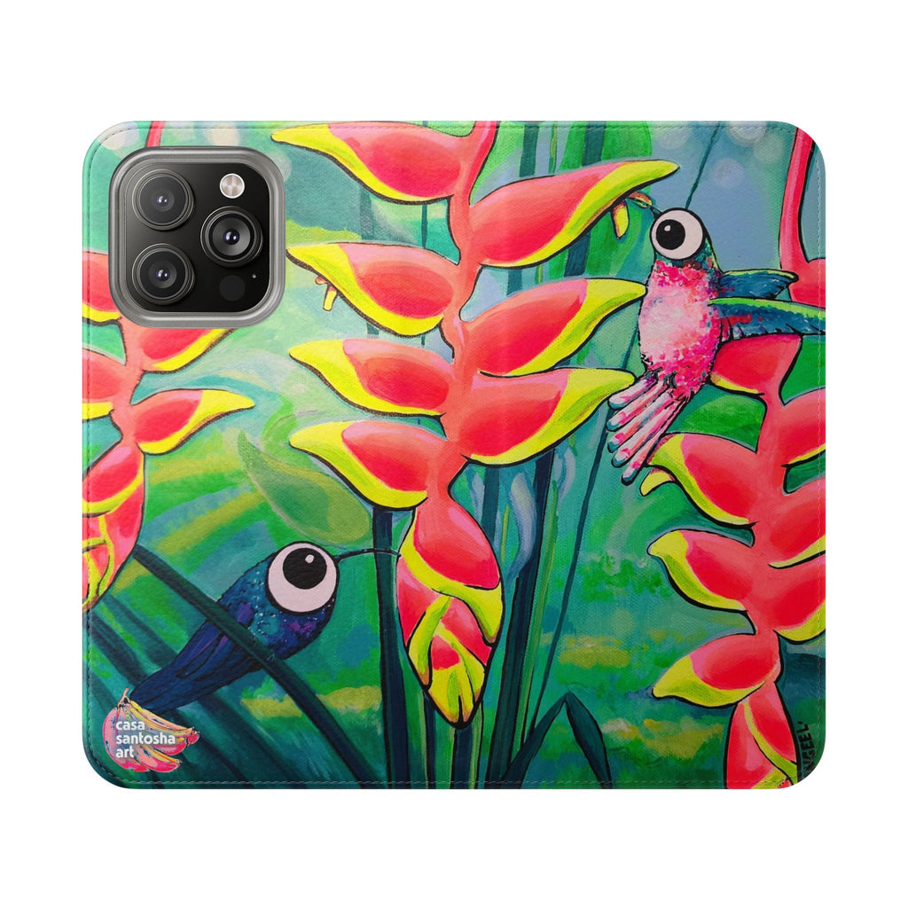 Cyclops Hummingbirds Flip Phone Case – Wallet Cover with Card Slots