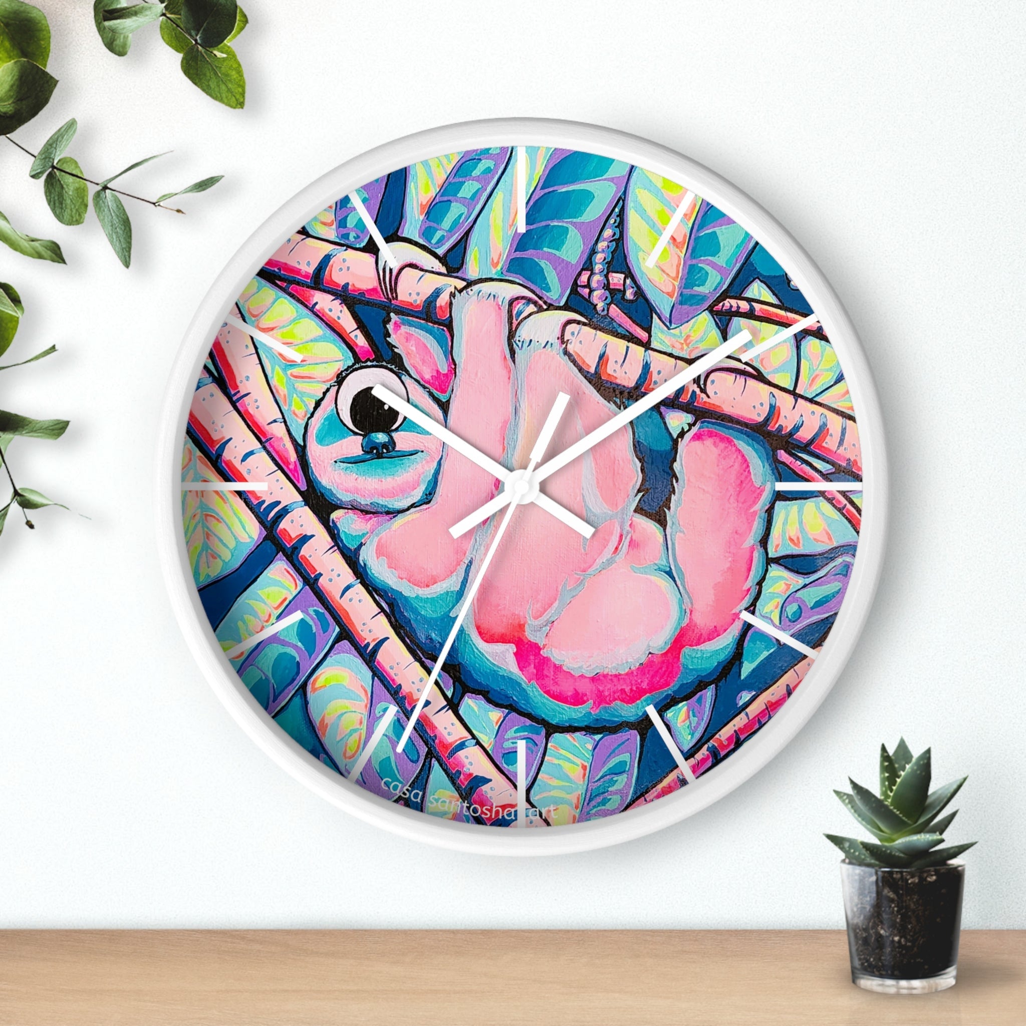 Cyclops Sloth Pop Art Wall Clock