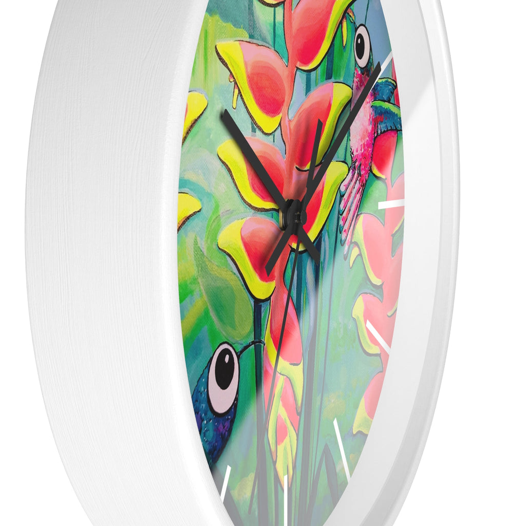 Cyclops Hummingbirds Pop Art Wall Clock