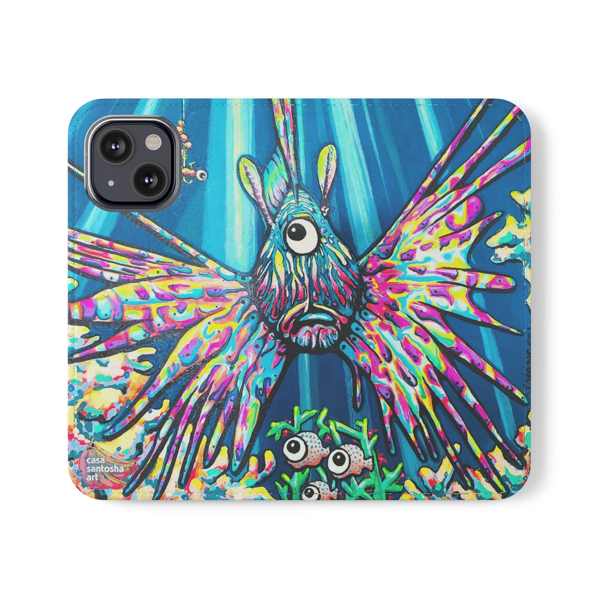 Cyclops Lionfish Flip Phone Case – Wallet Cover with Card Slots