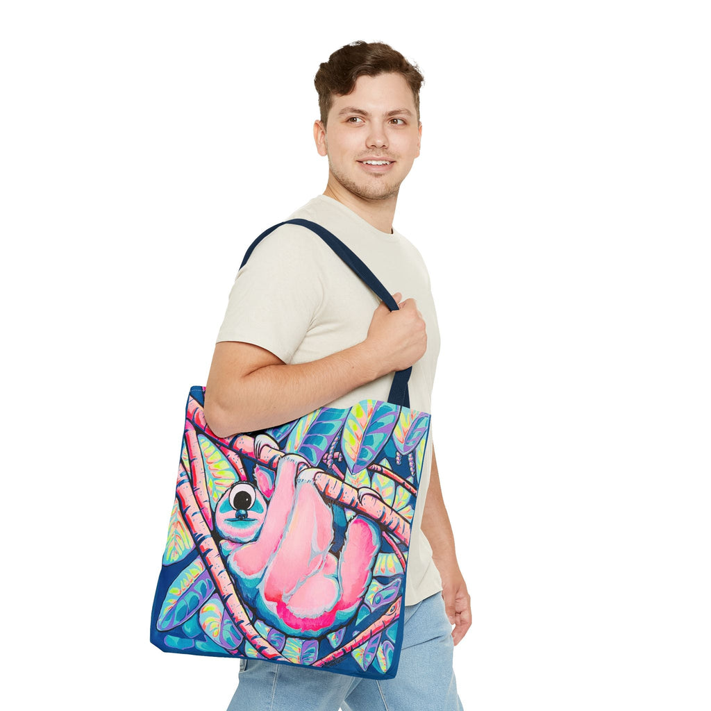 Premium Cyclops Sloth Tote Bag, Original Artist Design, Reusable Shopping Tote, Eco-Friendly