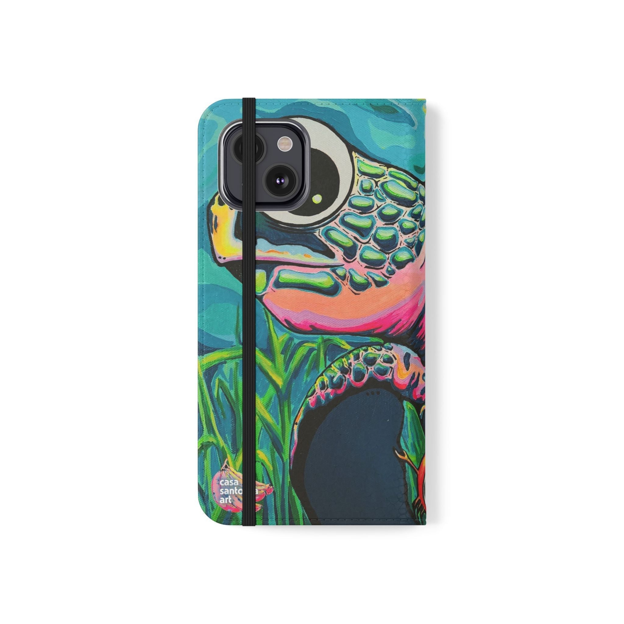 Cyclops Turtle Flip Phone Case – Wallet Cover with Card Slots