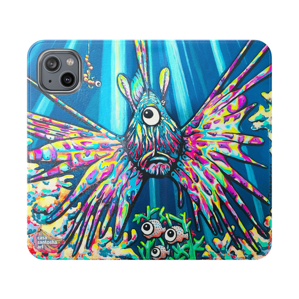 Cyclops Lionfish Flip Phone Case – Wallet Cover with Card Slots