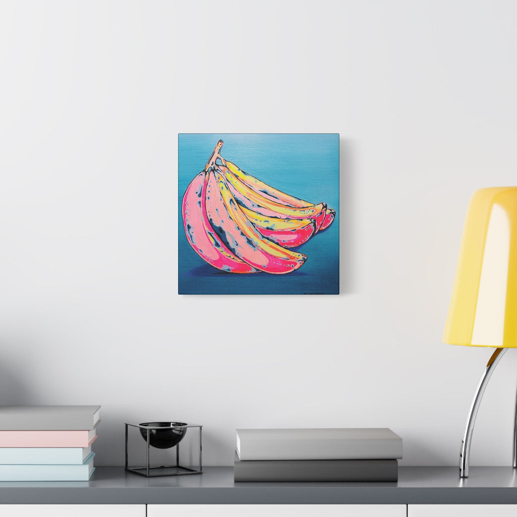 Neon Bananas Canvas Art Print, Home Decor, Original Artist Design