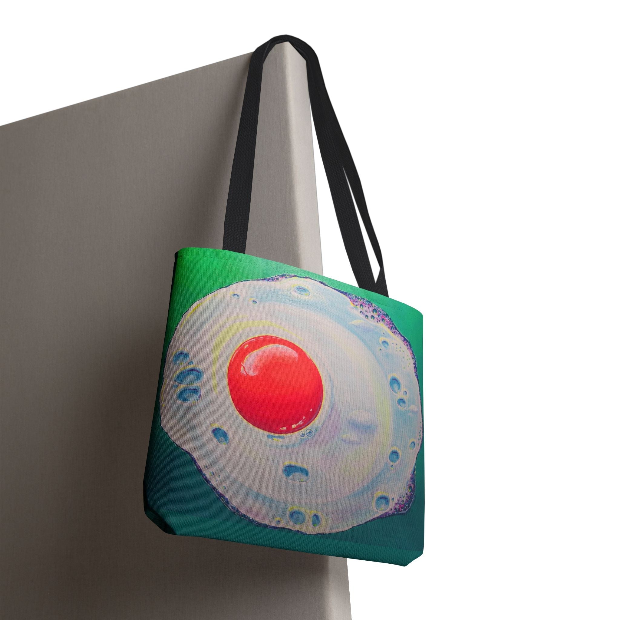 Premium Neon Fried Egg Tote Bag, Original Artist Design, Reusable Shopping Tote,  Eco-Friendly