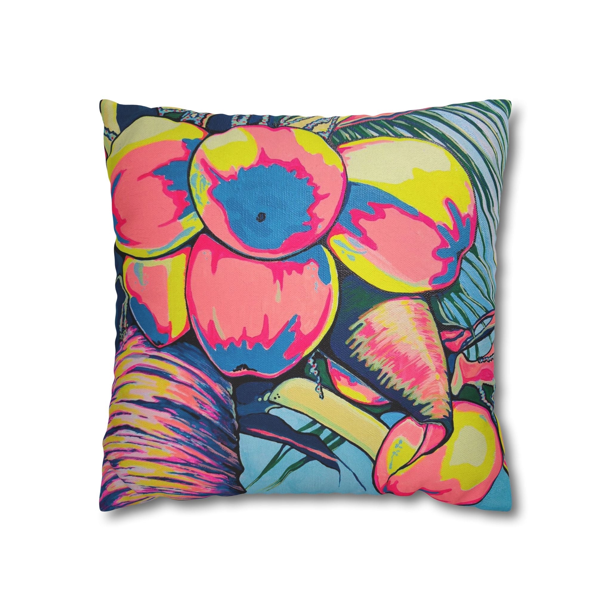 Neon Coconuts Pillowcase, Cover Only