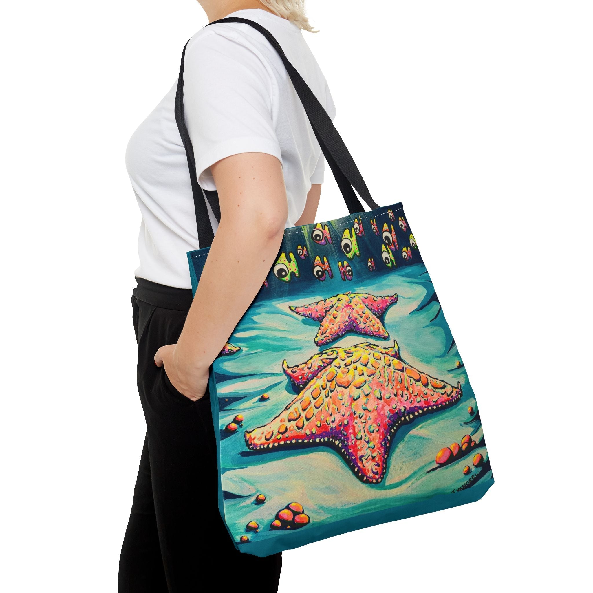 Premium Cyclops Starfish Tote Bag, Original Artist Design, Reusable Shopping Tote, Eco-Friendly