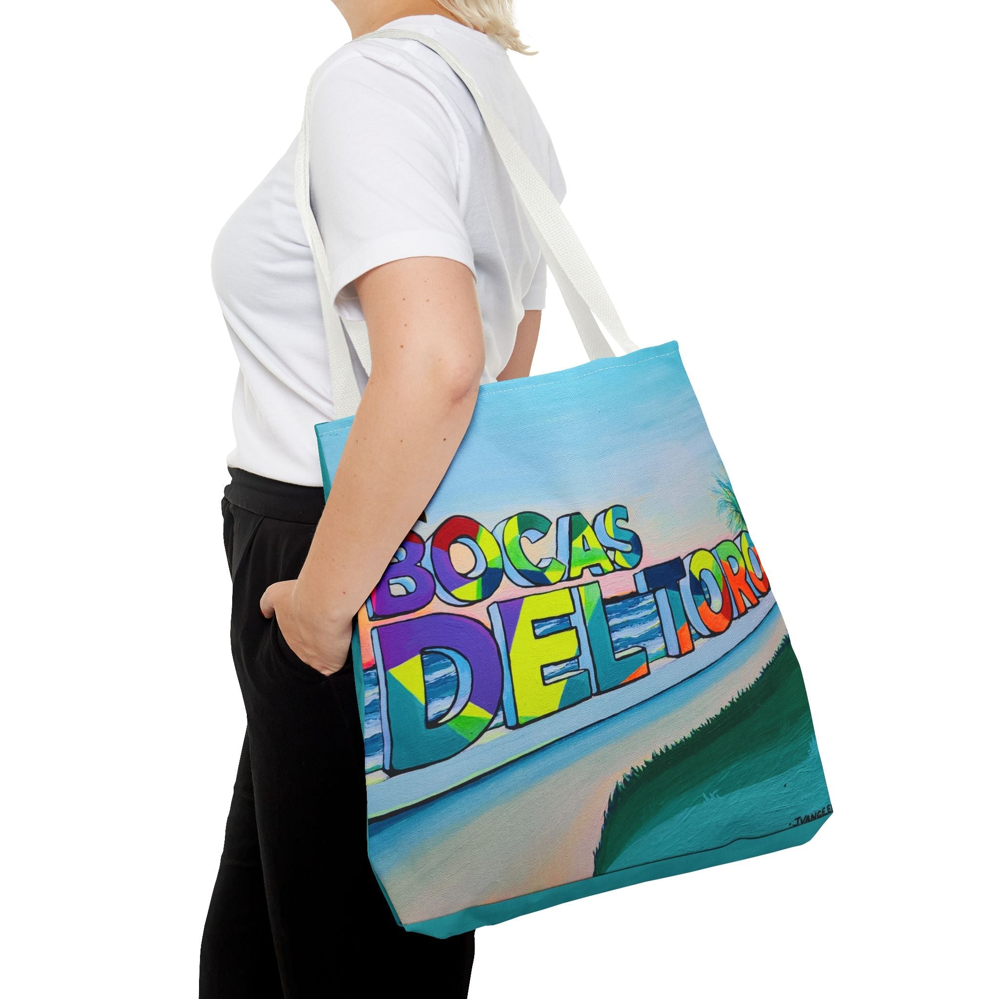 Premium Bocas Del Toro Sign Tote Bag, Original Artist Design, Reusable Shopping Tote,  Eco-Friendly
