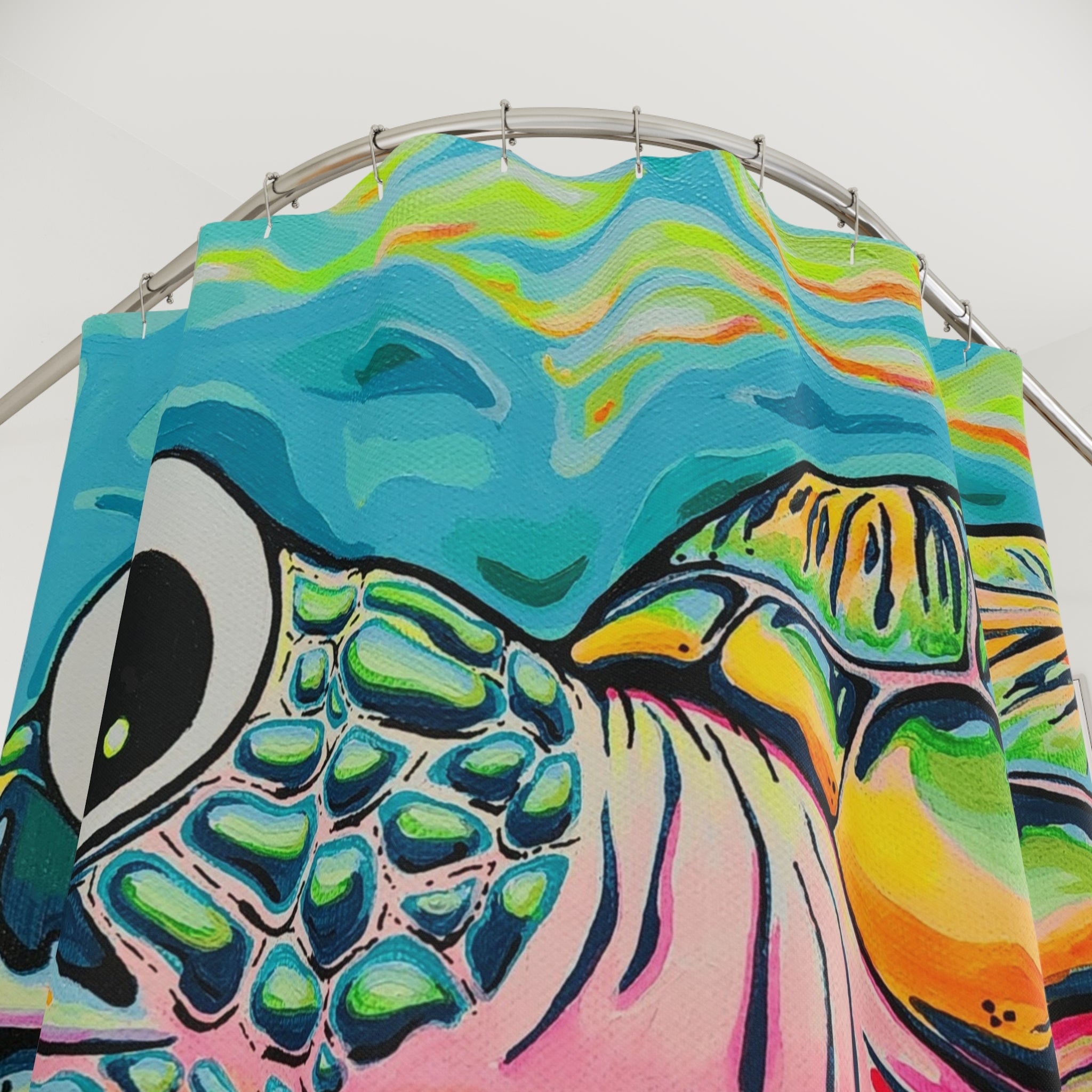 Cyclops Turtle Pop Art Shower Curtain