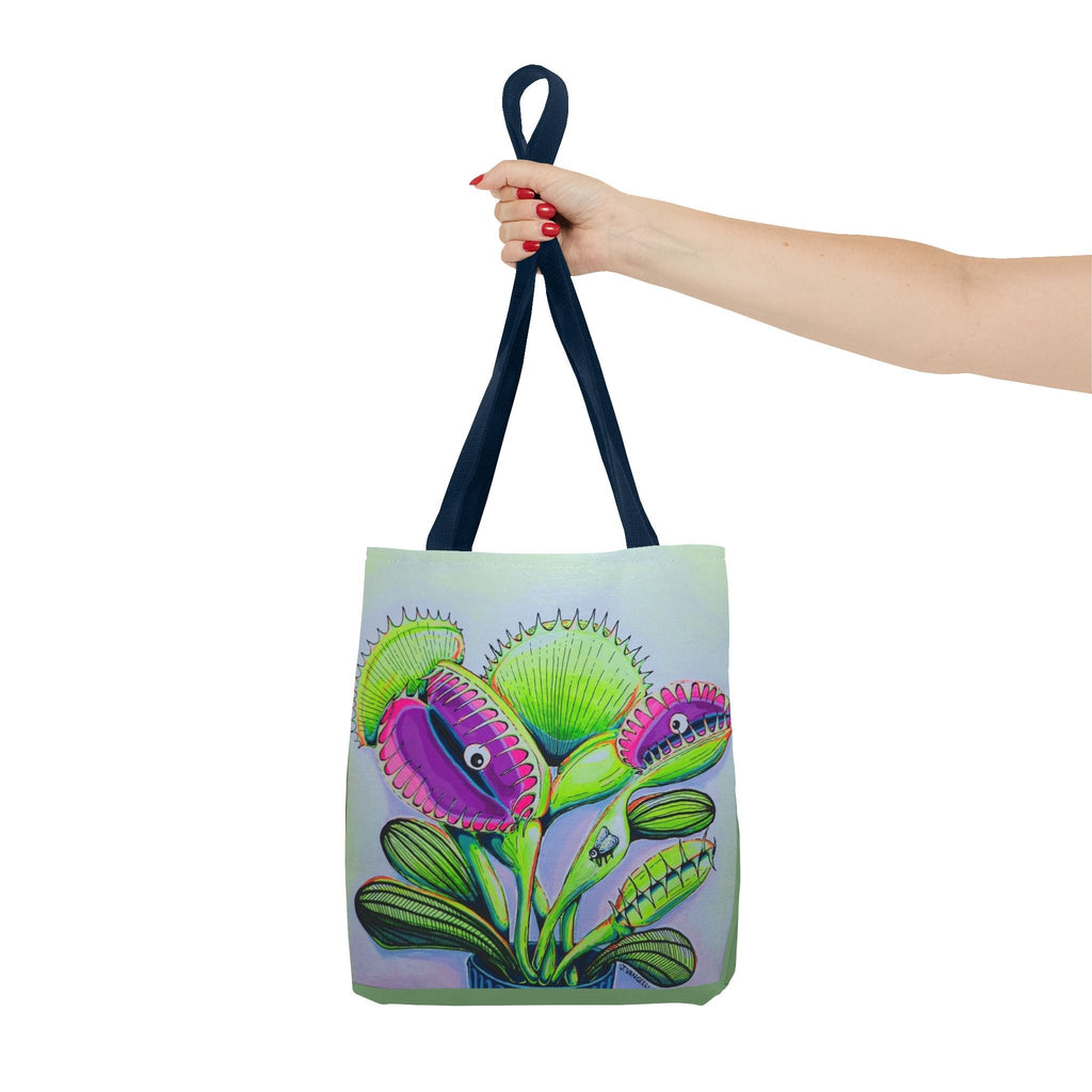 Premium Cyclops Venus Fly Trap Tote Bag, Original Artist Design, Reusable Shopping Tote,  Eco-Friendly
