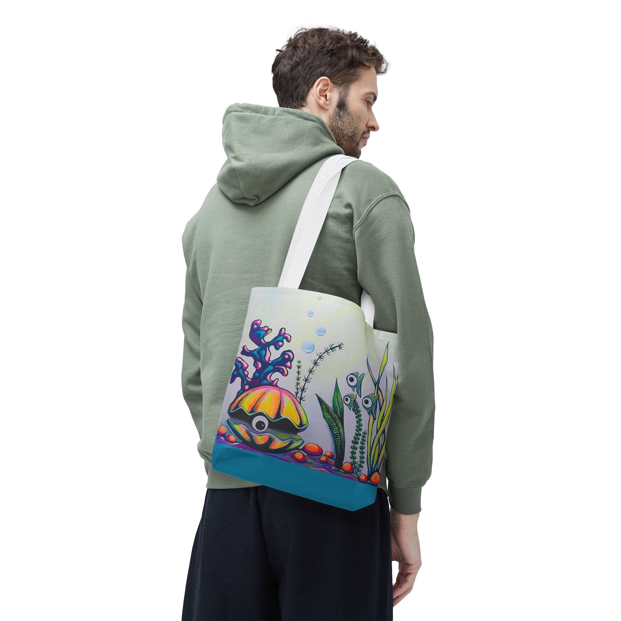 Premium Cyclops Clam Tote Bag, Original Artist Design, Reusable Shopping Tote,  Eco-Friendly