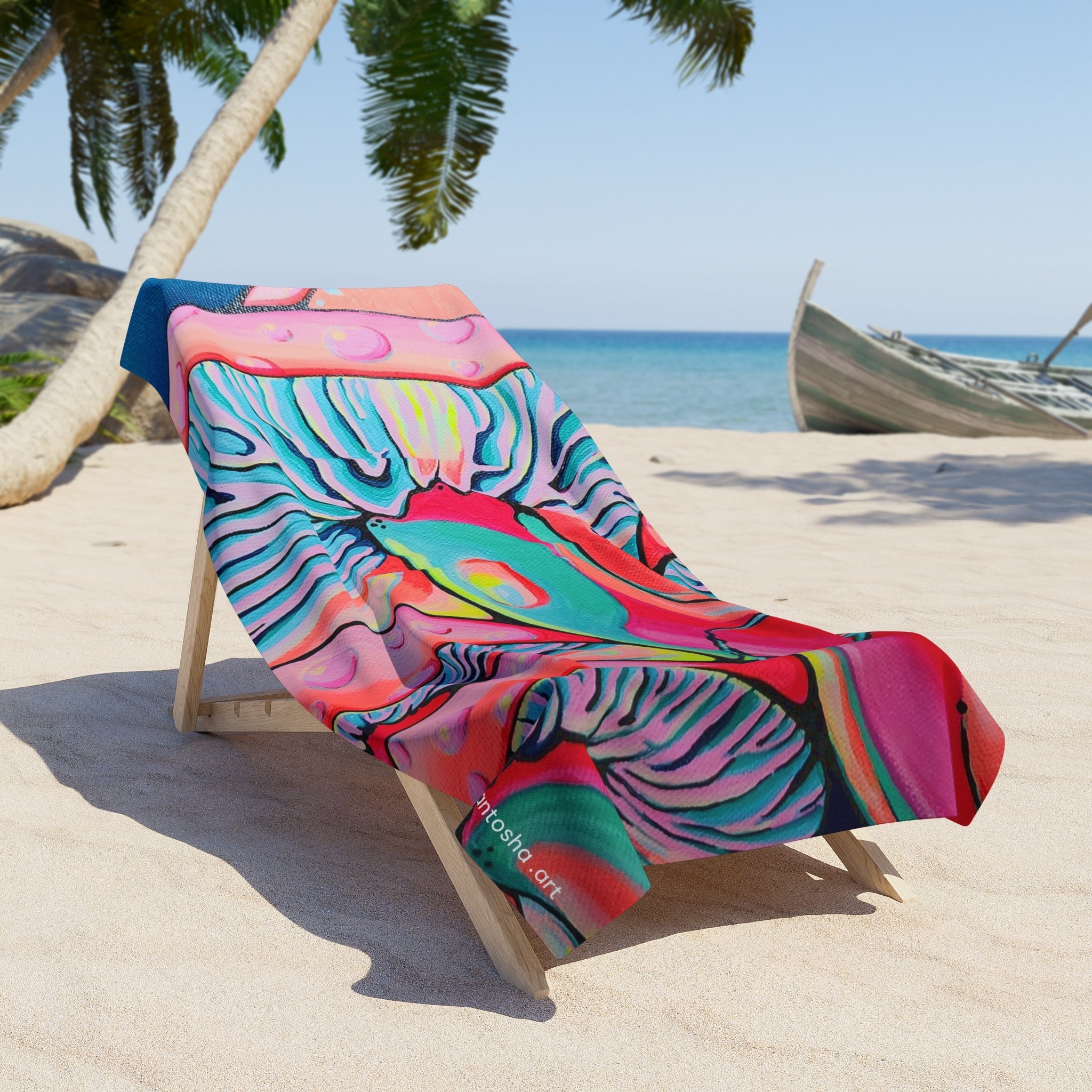 Trippy Mushrooms Beach Towel for Summer Fun and Vacation Essentials