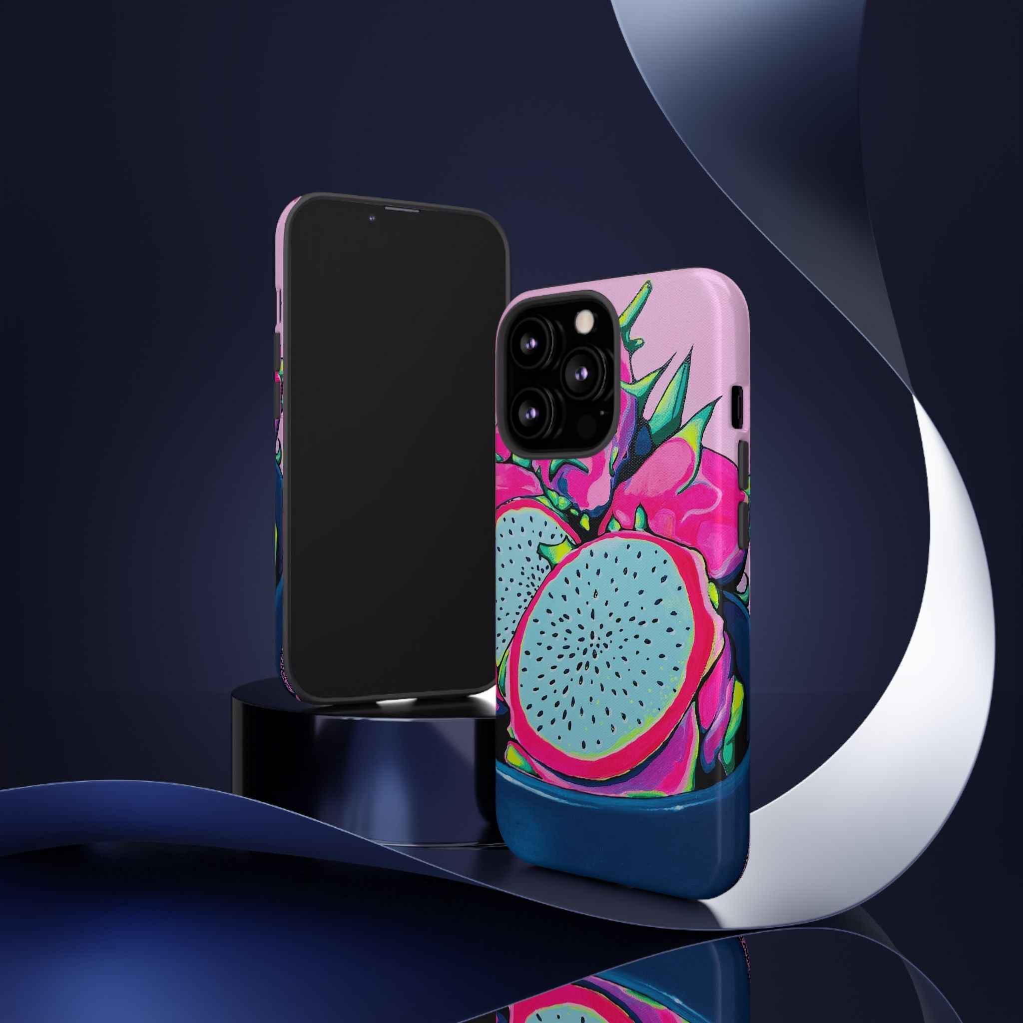 Neon Pink Dragon Fruit Tough Phone Case