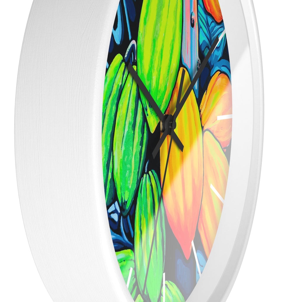 Neon Cacao Pop Art Wall Clock