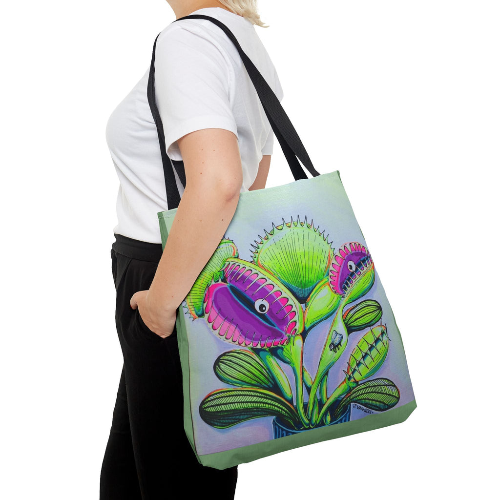 Premium Cyclops Venus Fly Trap Tote Bag, Original Artist Design, Reusable Shopping Tote,  Eco-Friendly