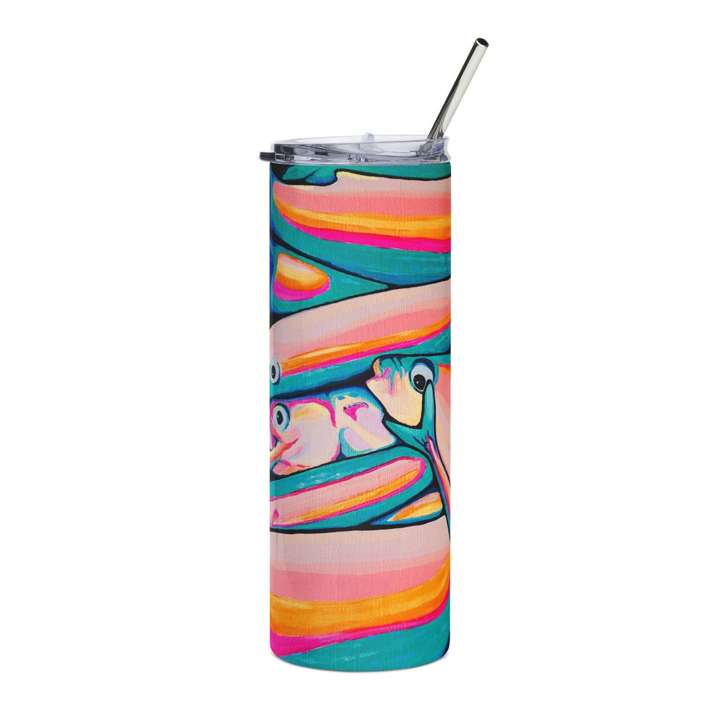 Neon Fish Stainless Steel Tumbler, 20oz | Fun Travel Mug, Eco-Friendly