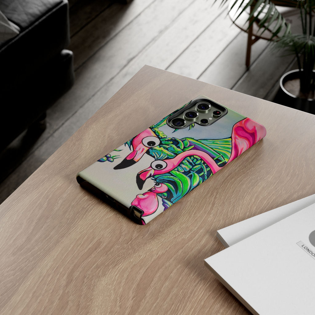 Cyclops Flamingo Family Tough Phone Case