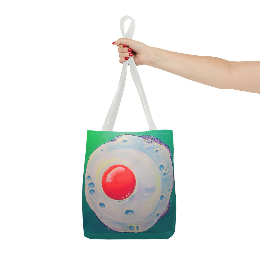 Premium Neon Fried Egg Tote Bag, Original Artist Design, Reusable Shopping Tote,  Eco-Friendly