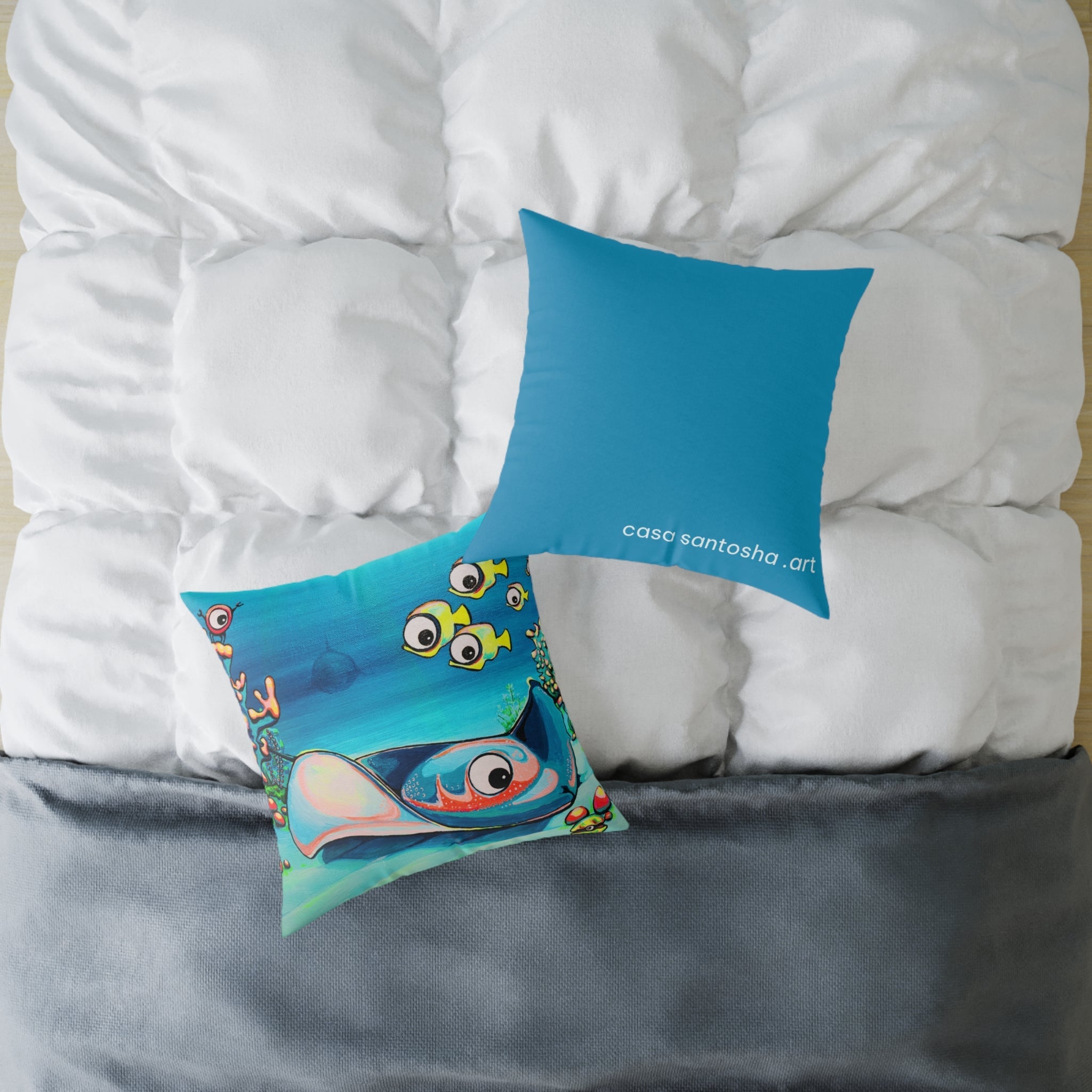 Cyclops Stingray Art Canvas Decorative Pillow