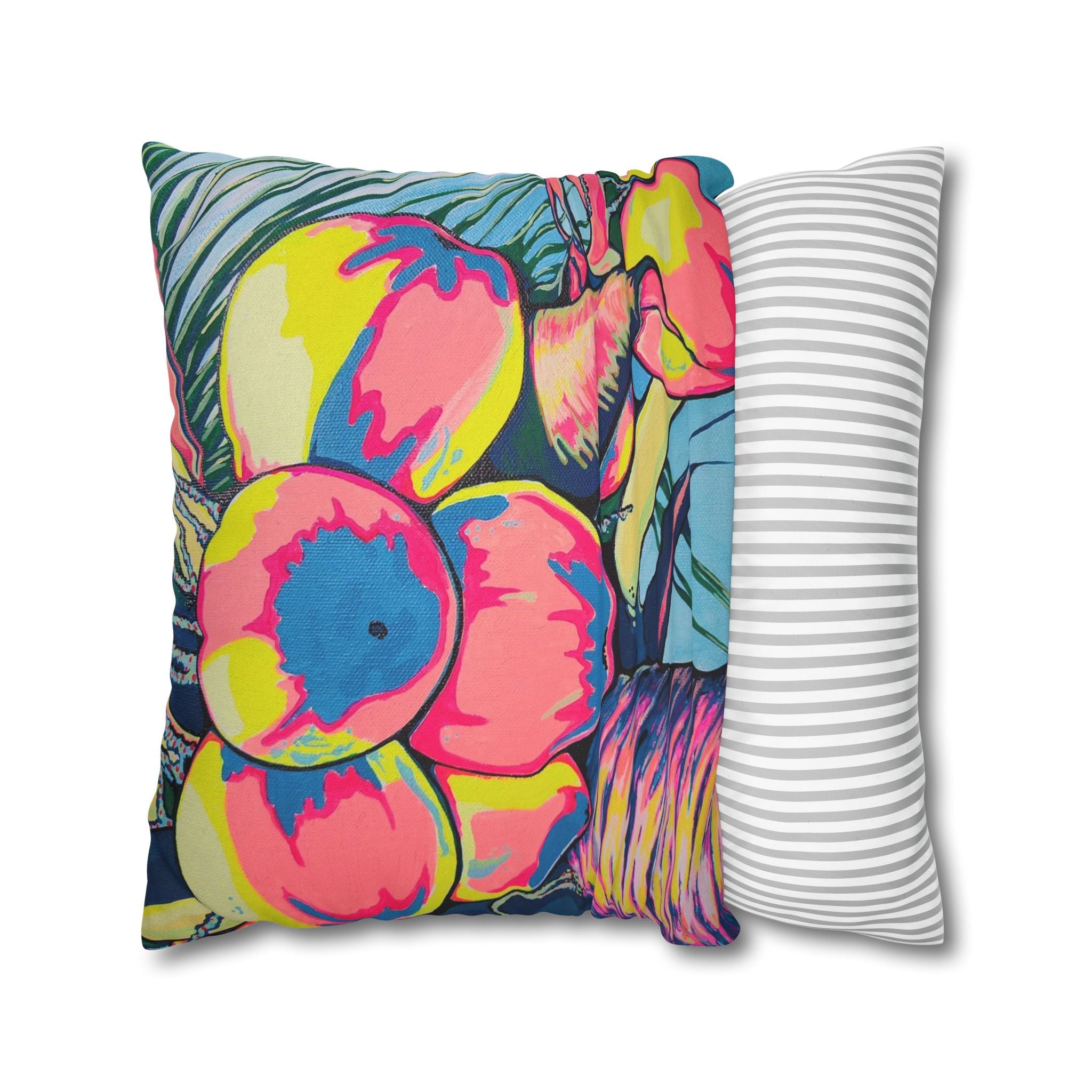 Neon Coconuts Pillowcase, Cover Only