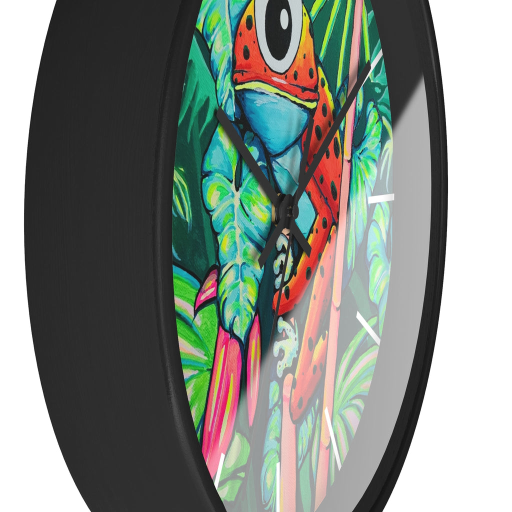 Cyclops Red Frog Pop Art Wall Clock