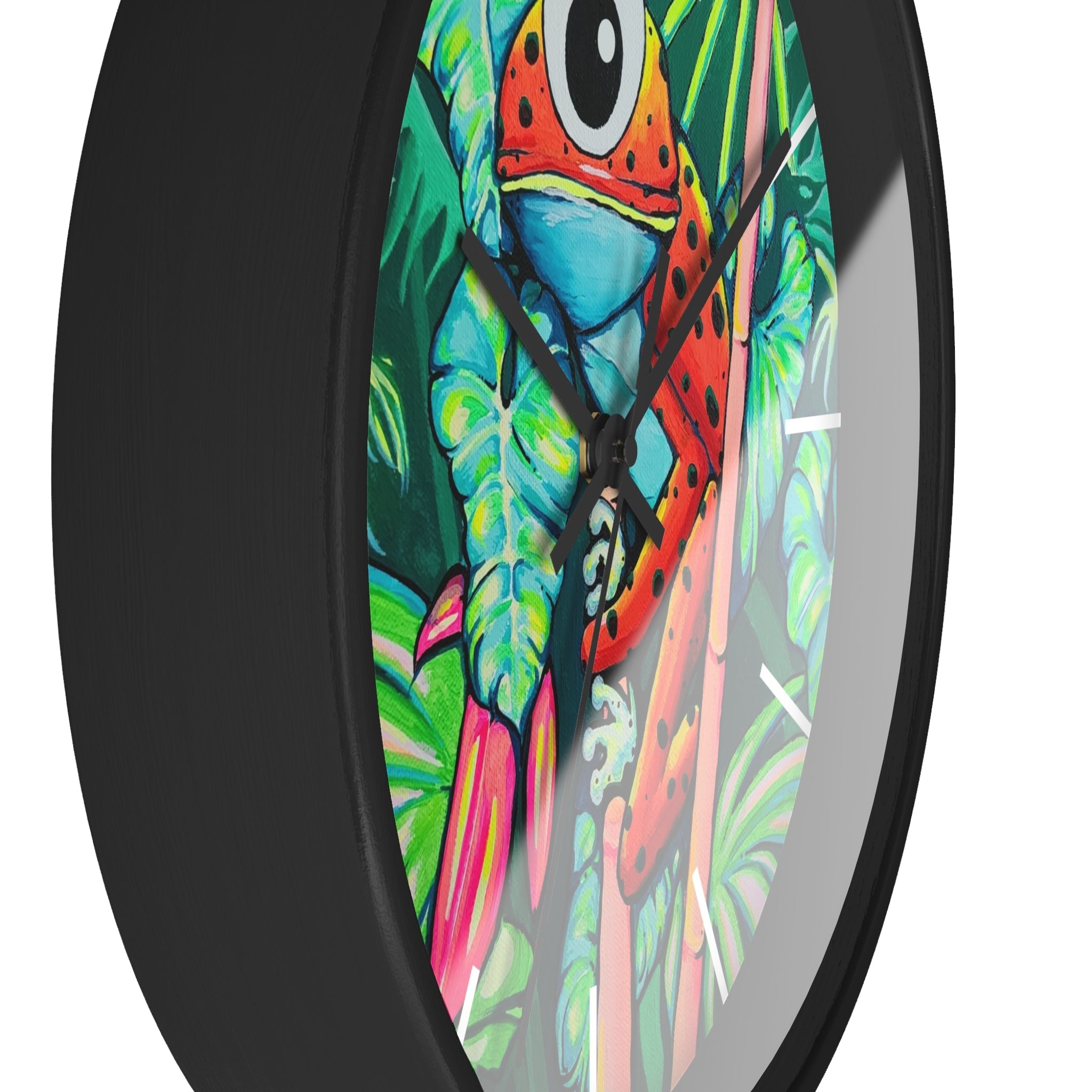 Cyclops Red Frog Pop Art Wall Clock