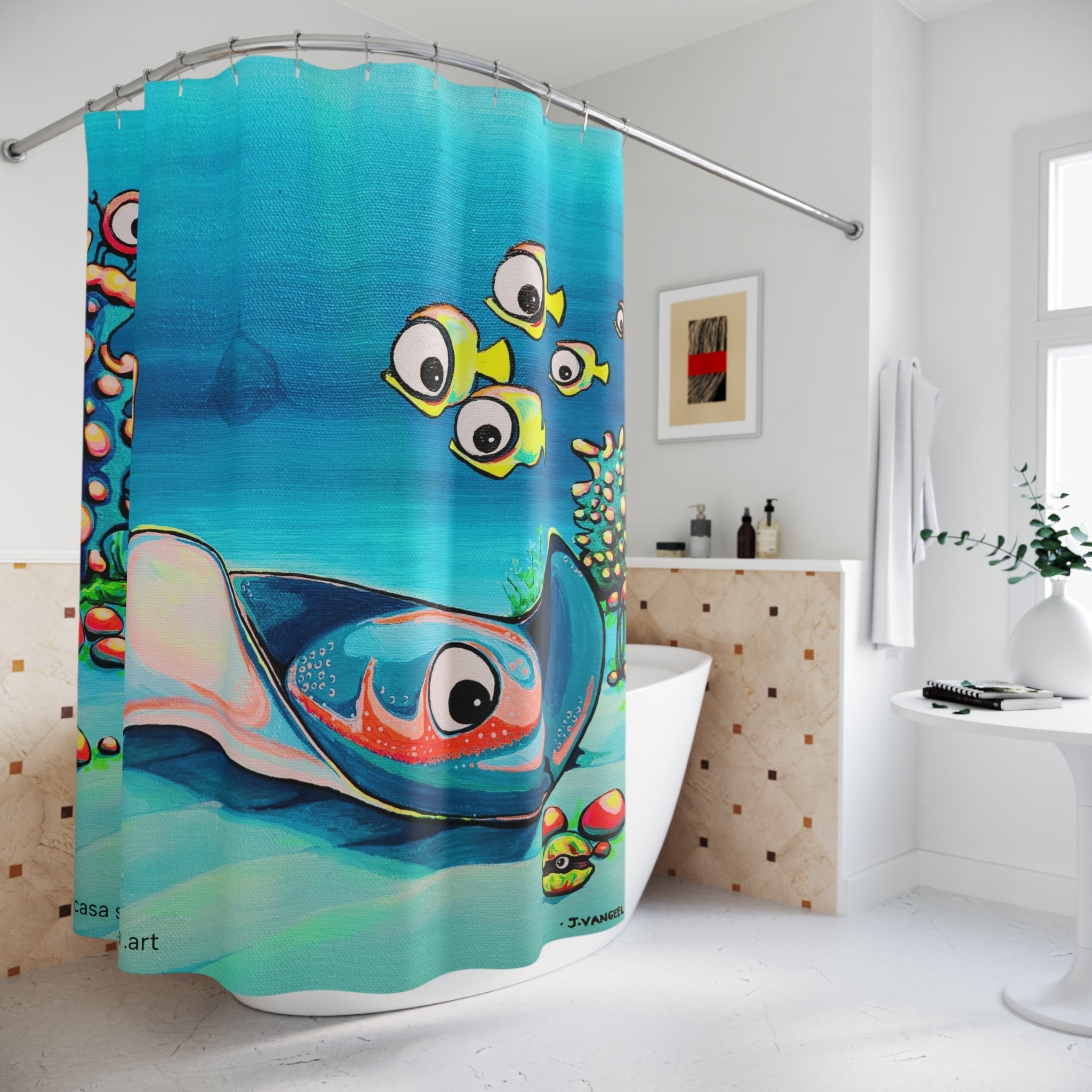 Cyclops Stingray Pop Art Shower Curtain