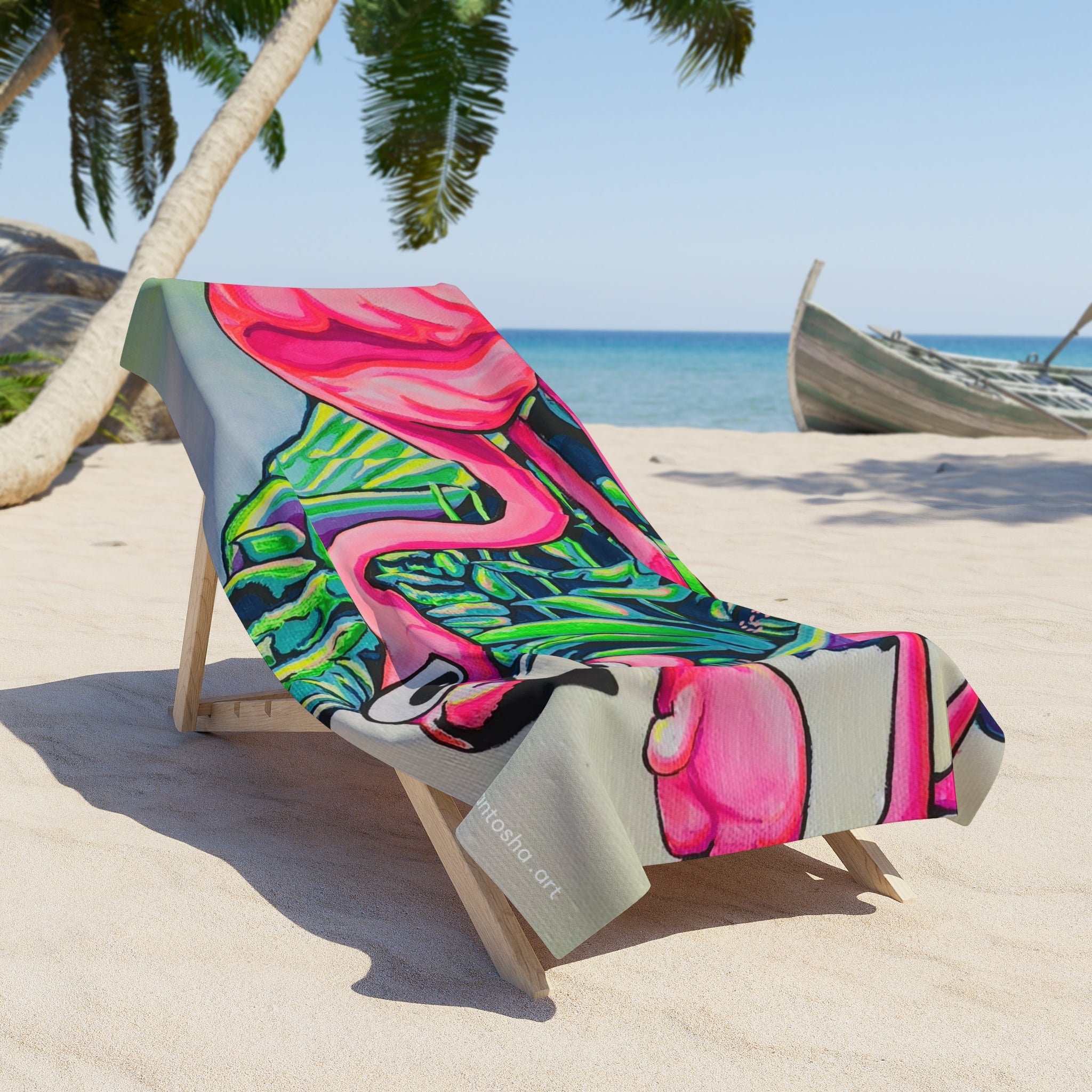 Cyclops Flamingo Family Beach Towel for Summer Fun and Vacation Essentials