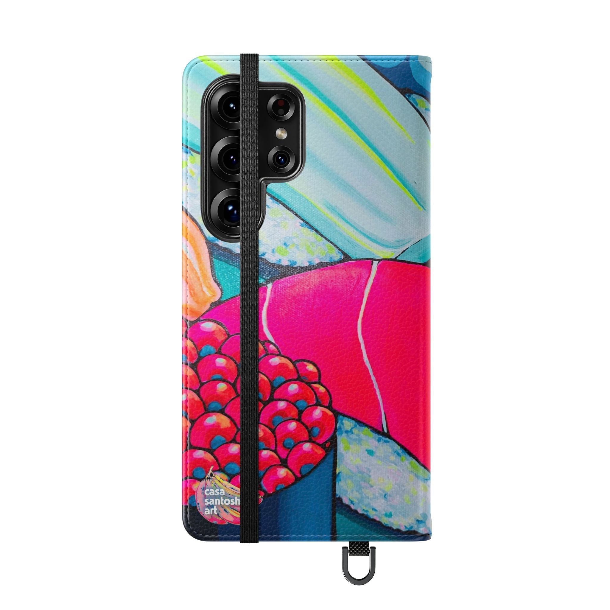 Neon Sushi Flip Phone Case – Wallet Cover with Card Slots