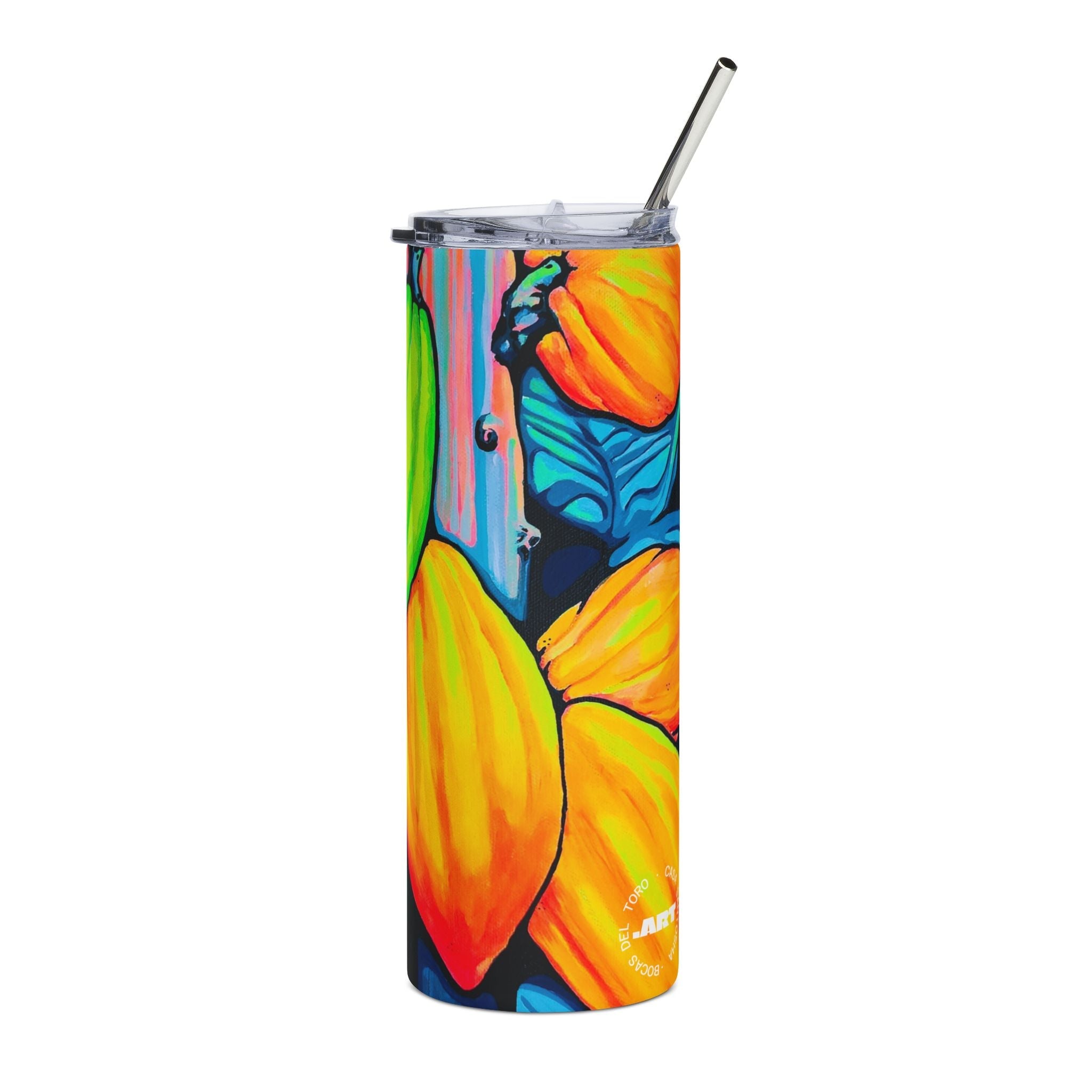 Neon Cacao Stainless Steel Tumbler, 20oz | Fun Travel Mug, Eco-Friendly
