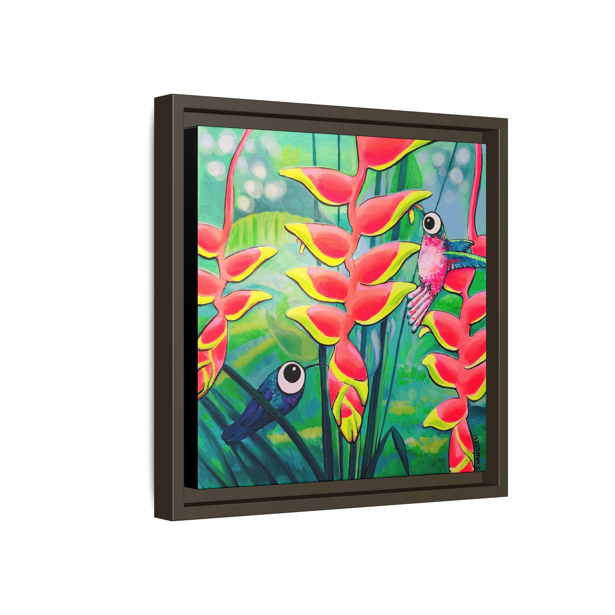Framed Cyclops Hummingbirds Canvas Print