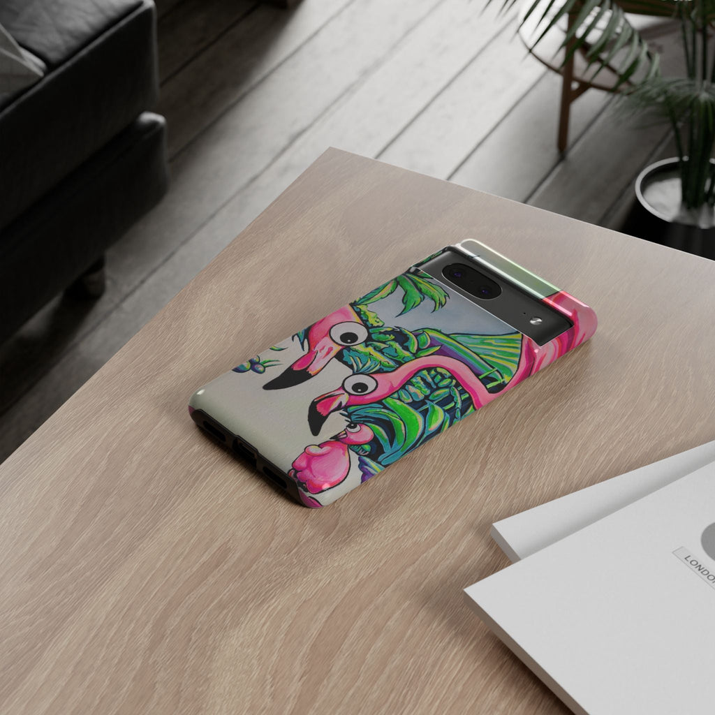 Cyclops Flamingo Family Tough Phone Case