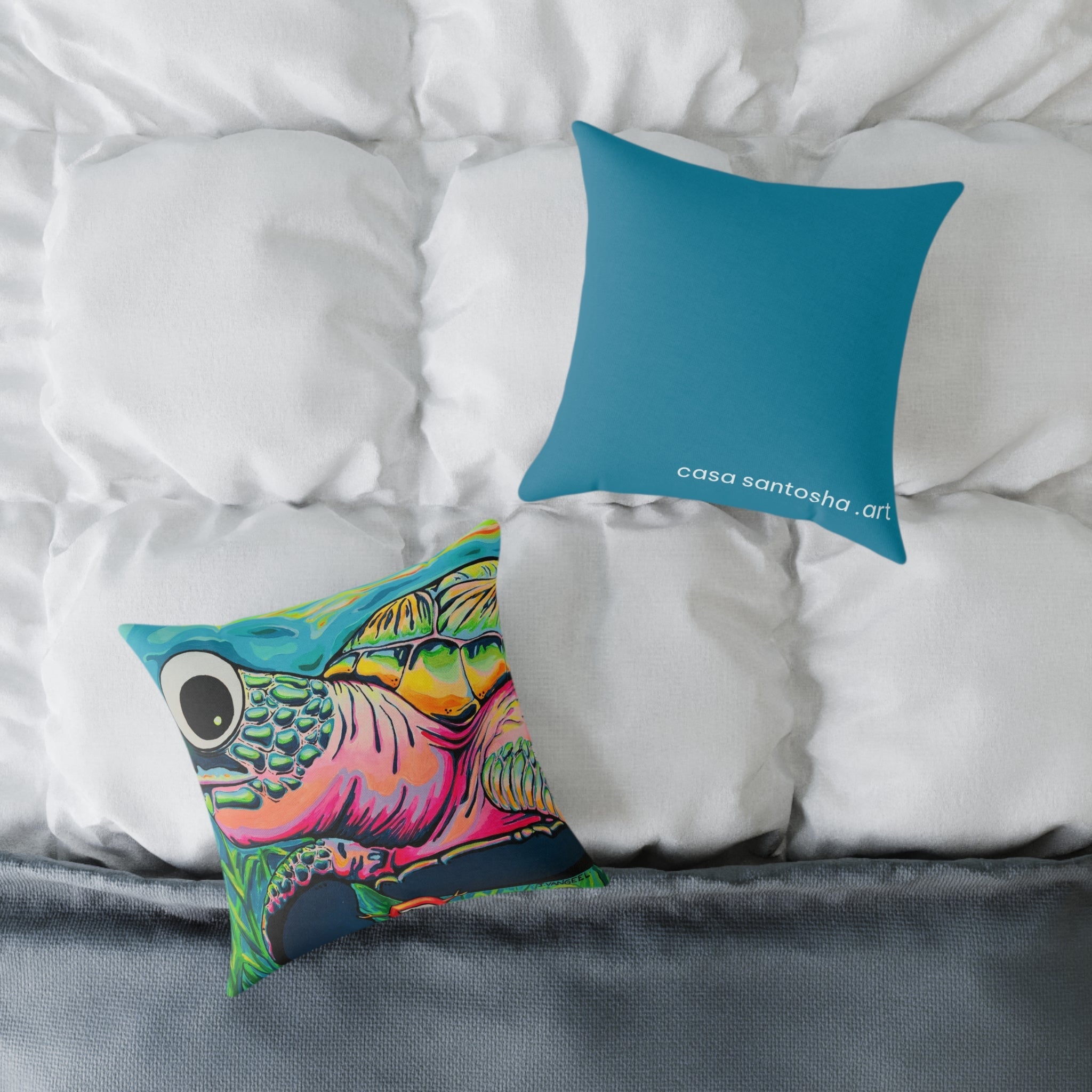 Cyclops Turtle Art Canvas Decorative Pillow