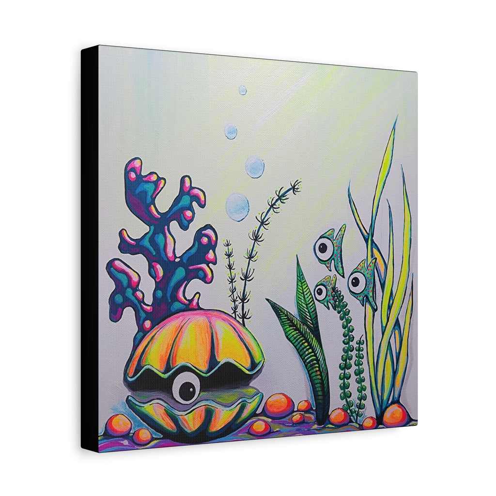 Cyclops Clam Original Canvas Art Print, Wall Decor