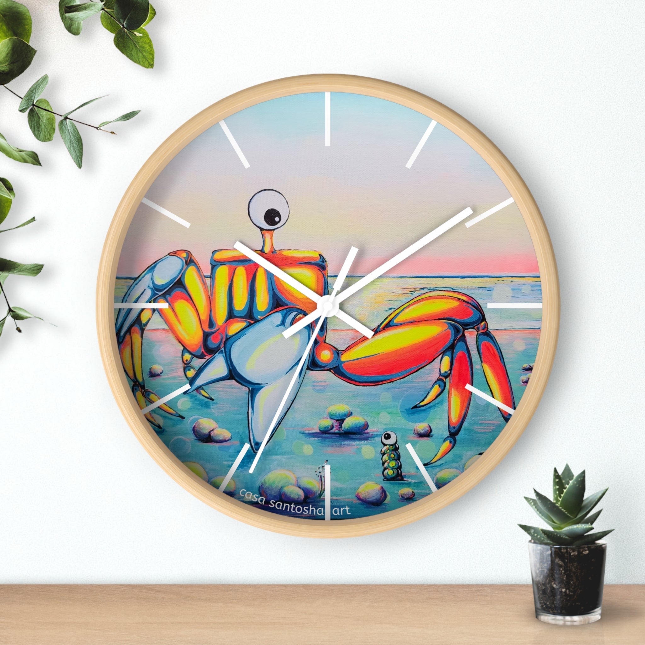 Cyclops Crab Pop Art Wall Clock