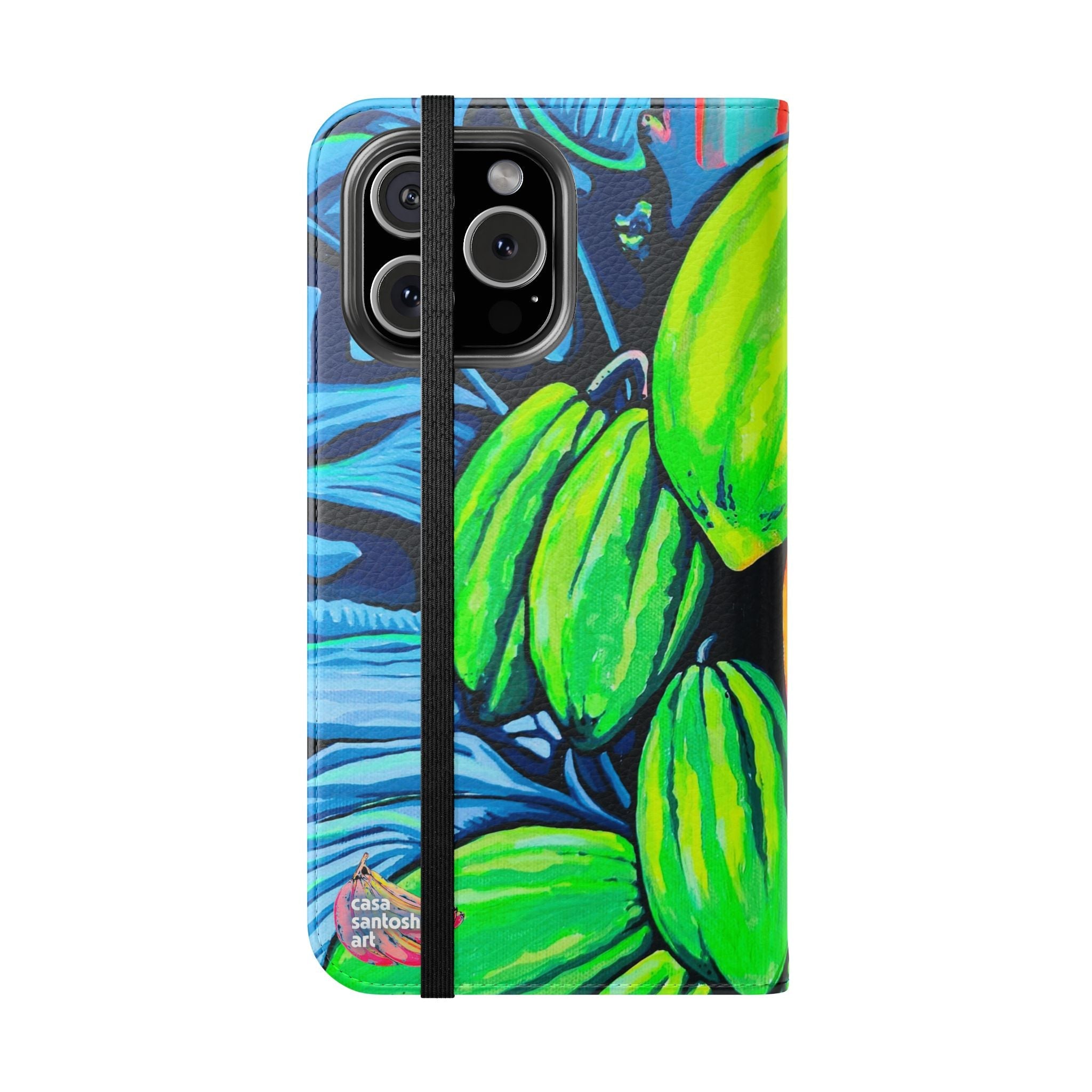 Neon Cacao Flip Phone Case – Wallet Cover with Card Slots