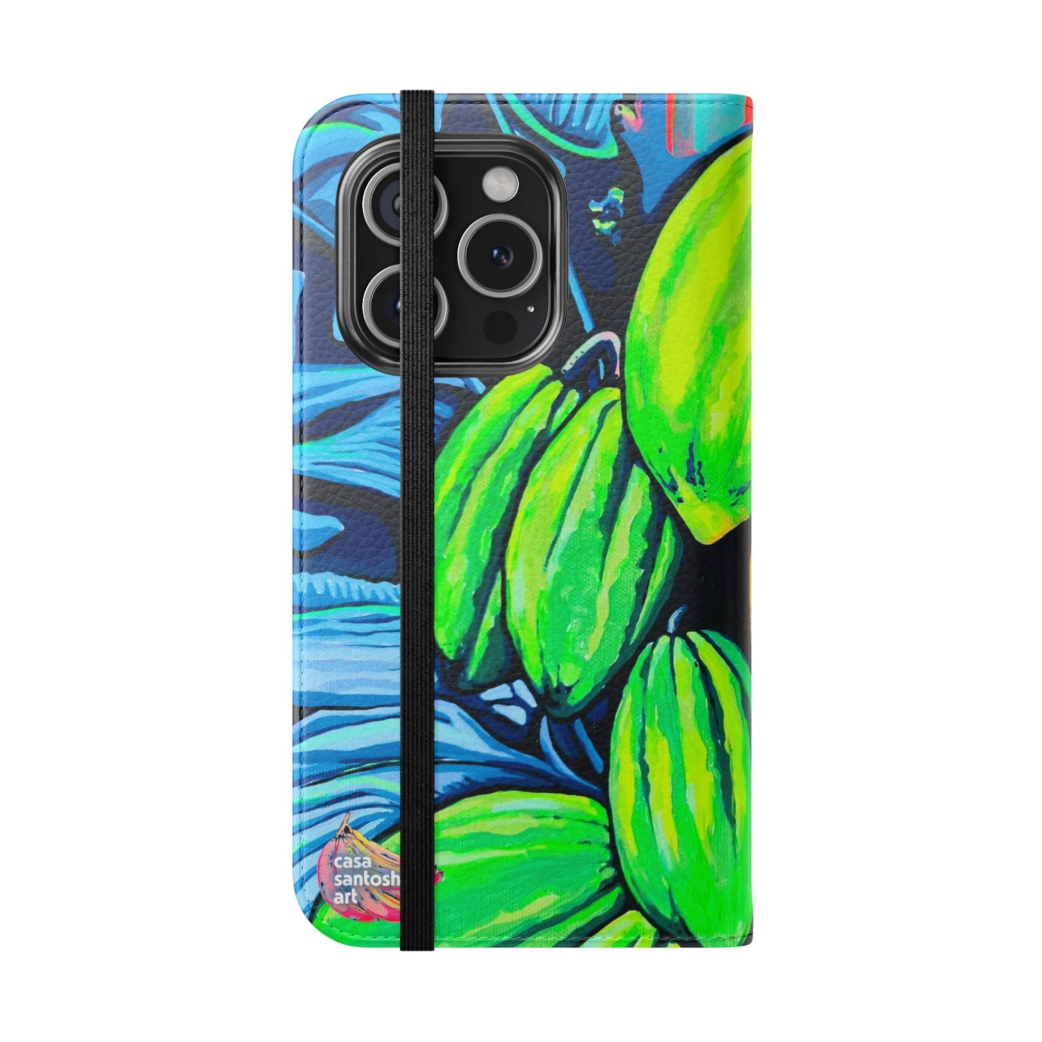 Neon Cacao Flip Phone Case – Wallet Cover with Card Slots