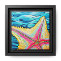 Framed Starfish Beach Bocas Canvas Print