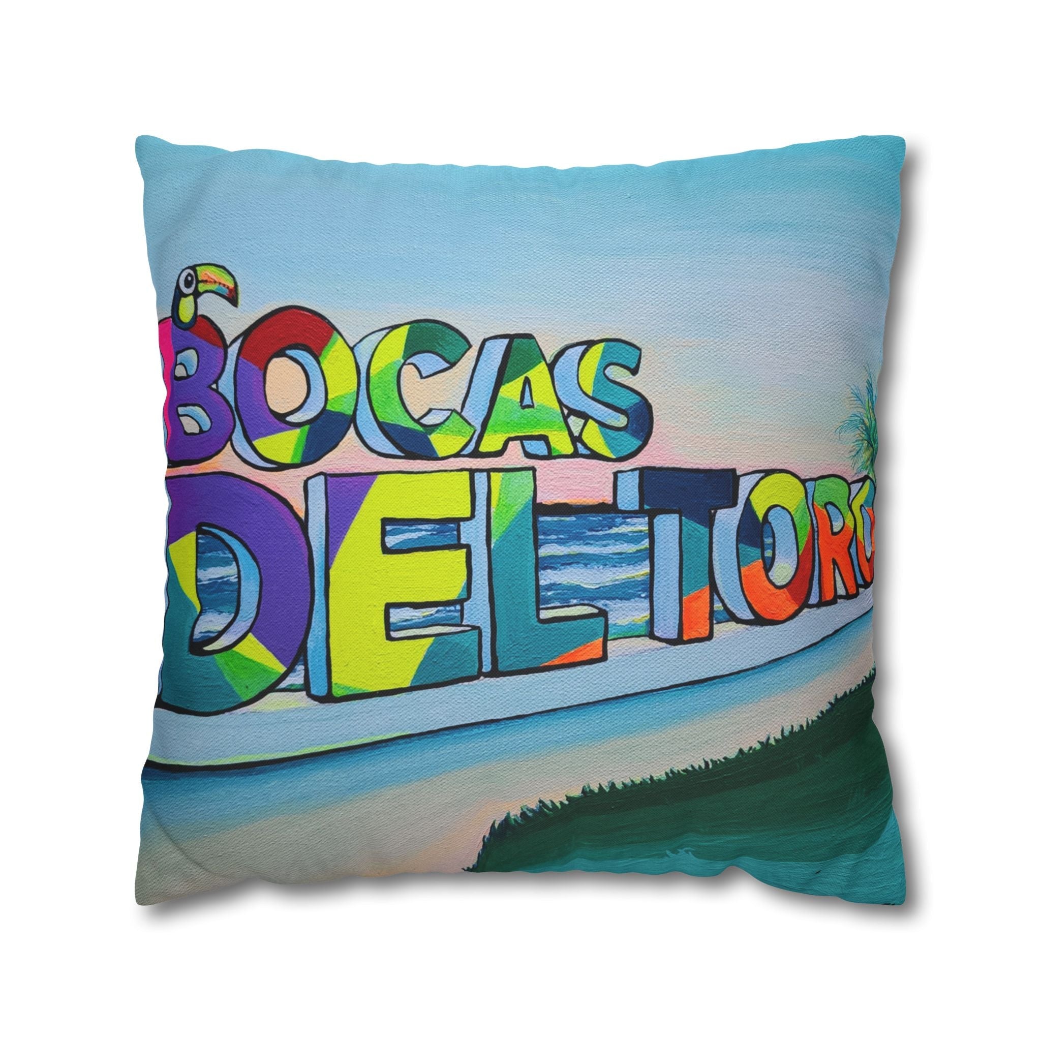 Bocas Del Toro Sign Pillowcase, Cover Only