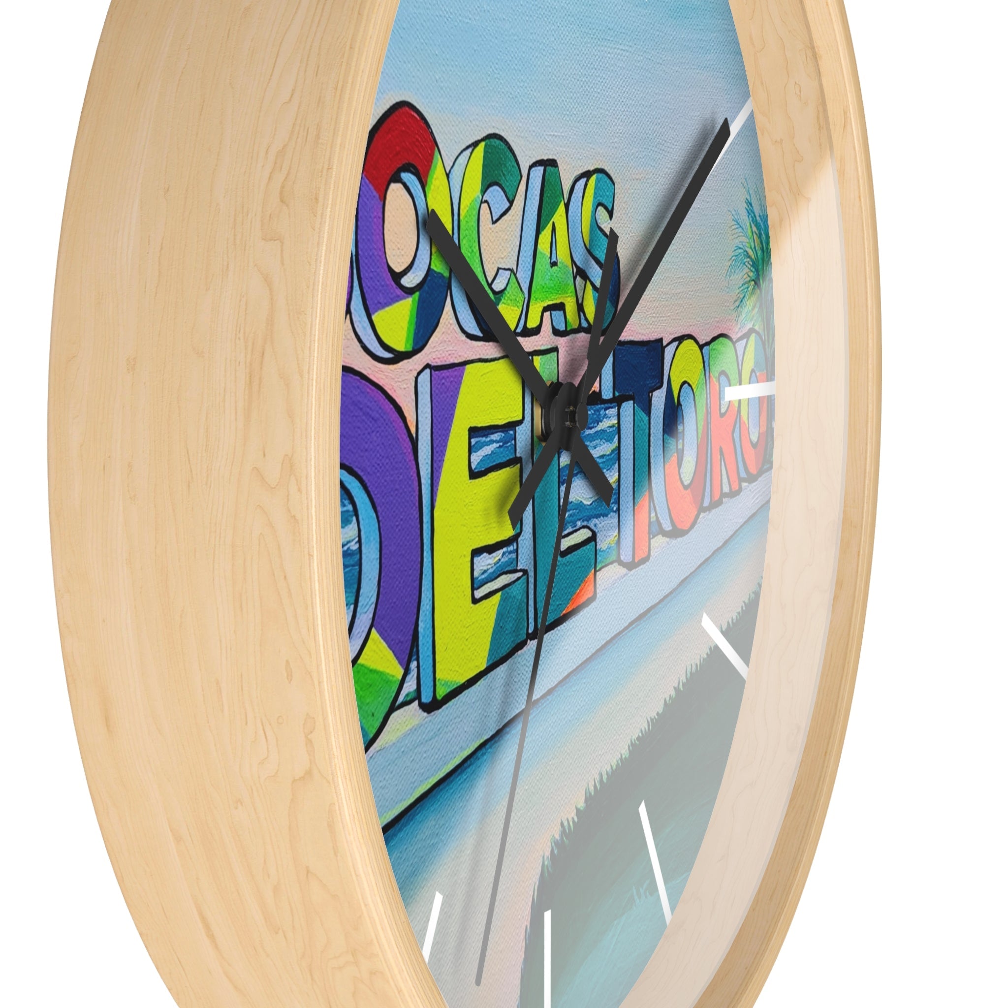 Bocas Del Toro Sign Pop Art Wall Clock