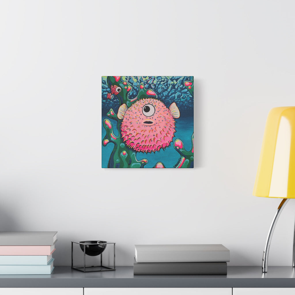 Cyclops Pufferfish Canvas Print, Home Decor Wall Art