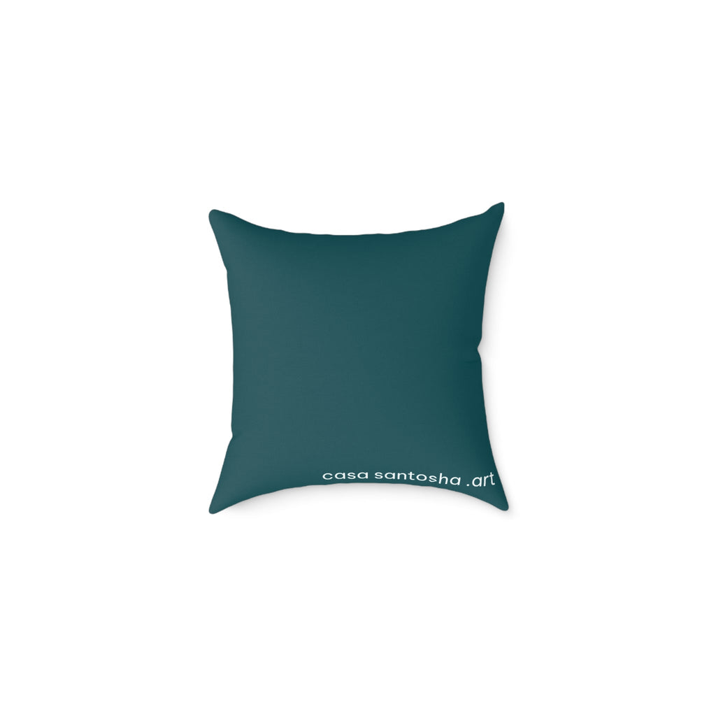 Neon Fried Egg Art Canvas Decorative Pillow