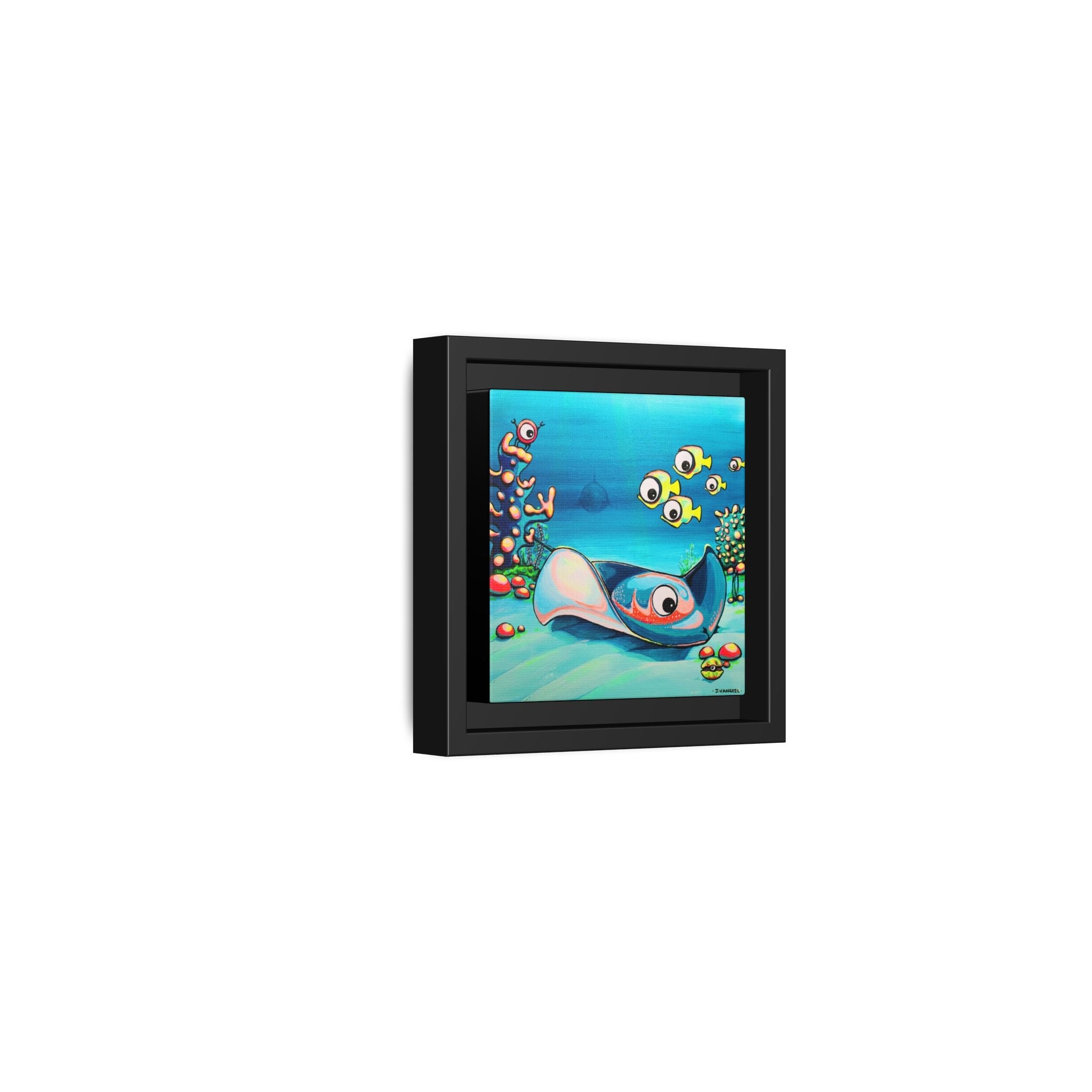 Framed Cyclops Stingray Canvas Print