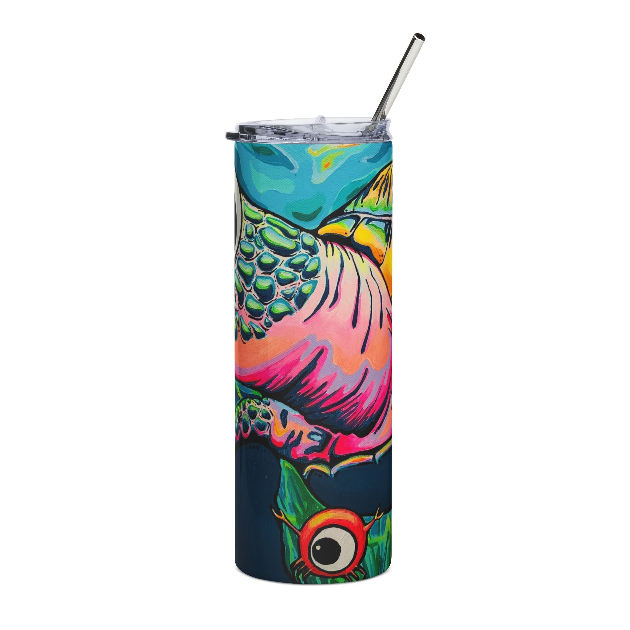 Cyclops Turtle Stainless Steel Tumbler, 20oz | Fun Travel Mug, Eco-Friendly
