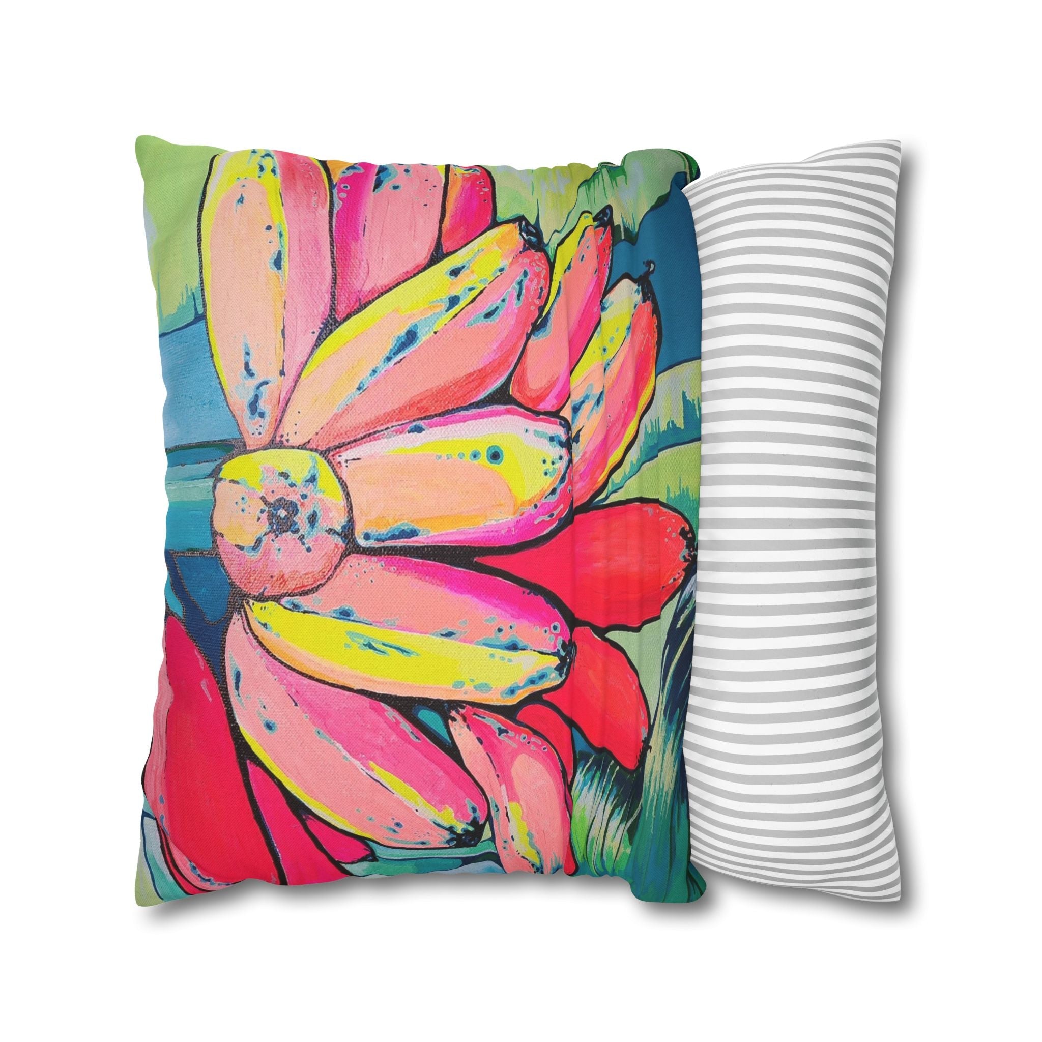 Neon Primitivo Bananas Pillowcase, Cover Only